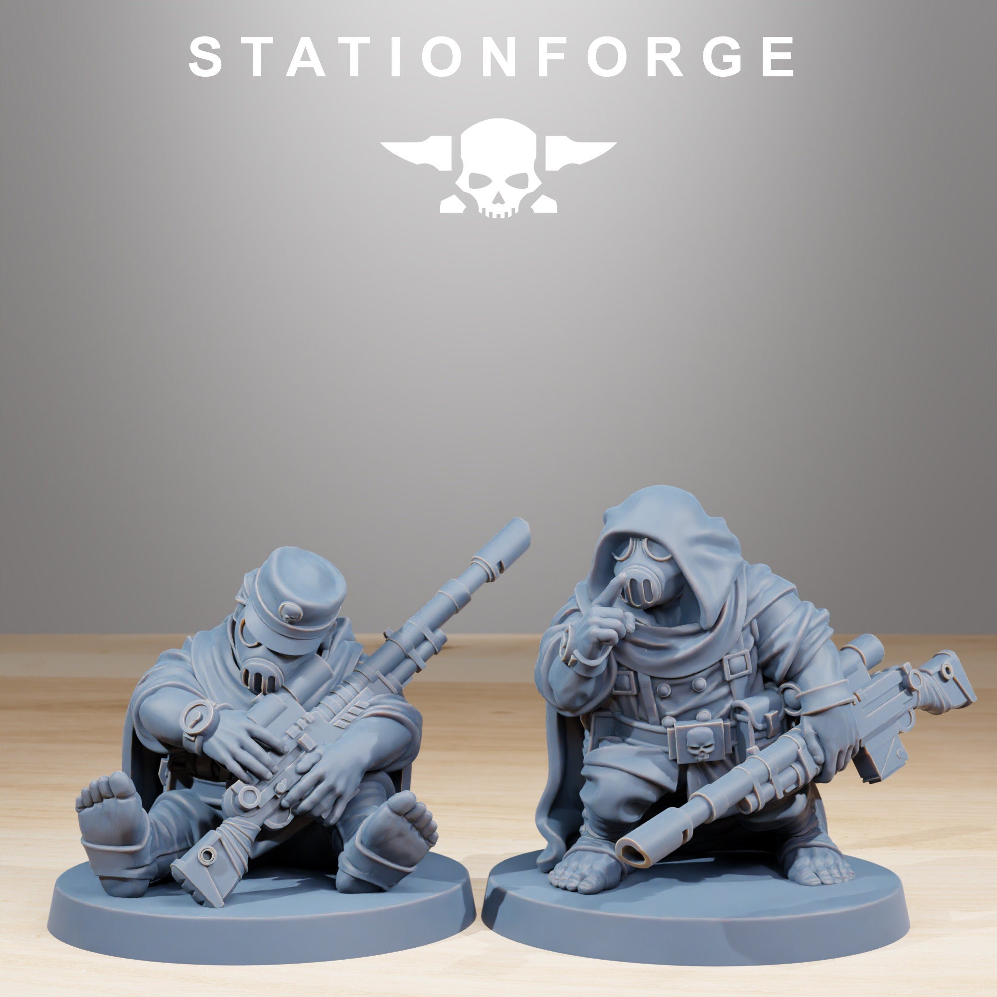 Grimguard - Snipers, mechanized infantry, post apocalyptic empire, usable for tabletop wargame.