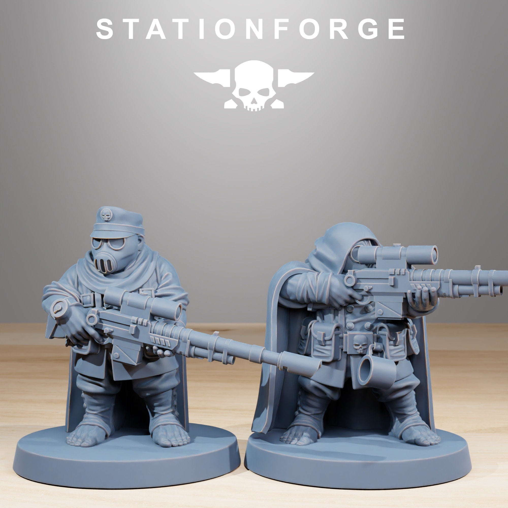 Grimguard - Snipers, mechanized infantry, post apocalyptic empire, usable for tabletop wargame.