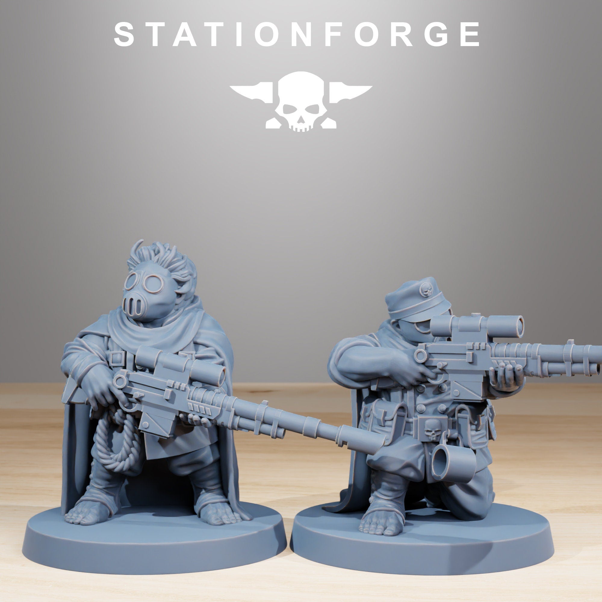 Grimguard - Snipers, mechanized infantry, post apocalyptic empire, usable for tabletop wargame.