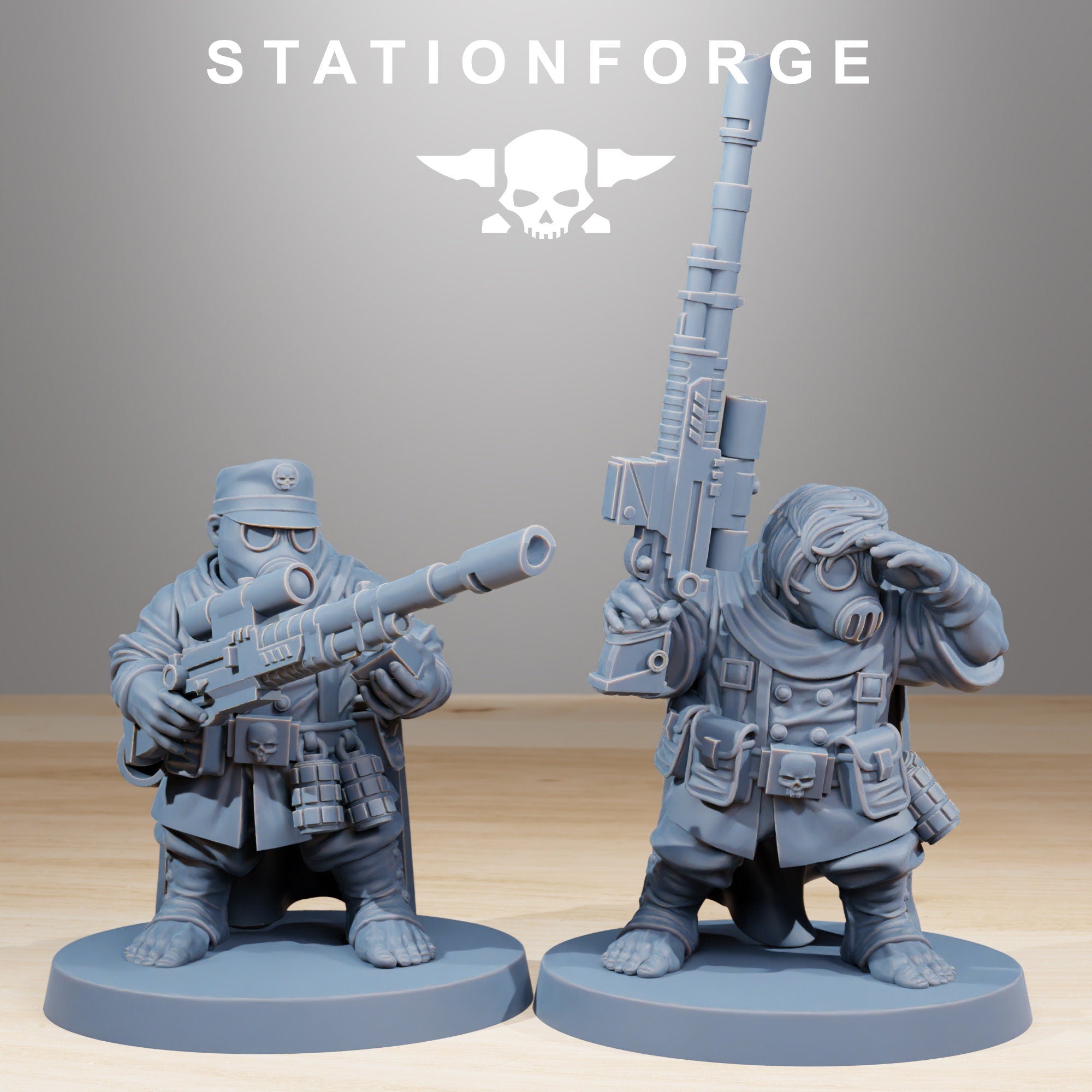 Grimguard - Snipers, mechanized infantry, post apocalyptic empire, usable for tabletop wargame.