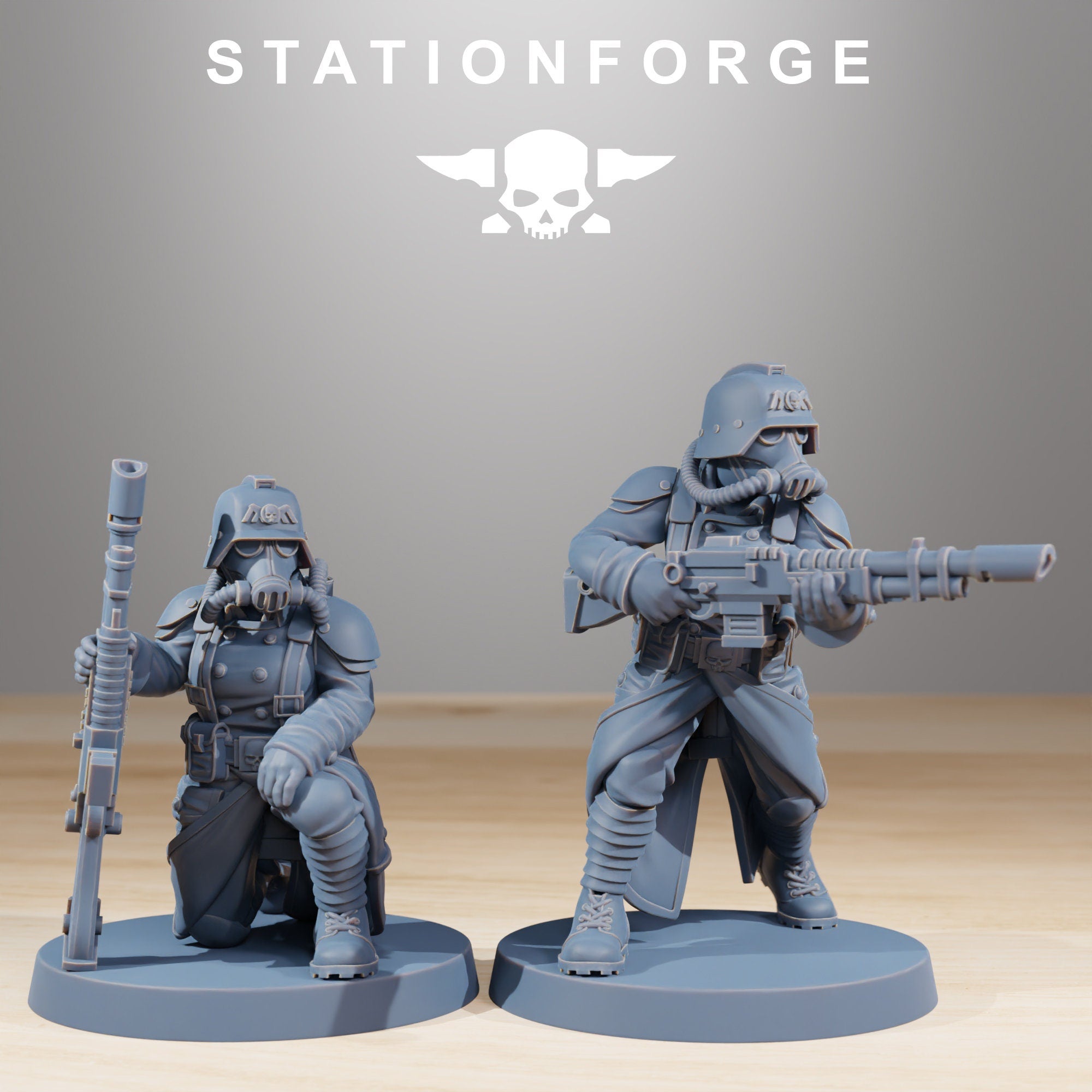 Grimguard - Snipers, mechanized infantry, post apocalyptic empire, usable for tabletop wargame.