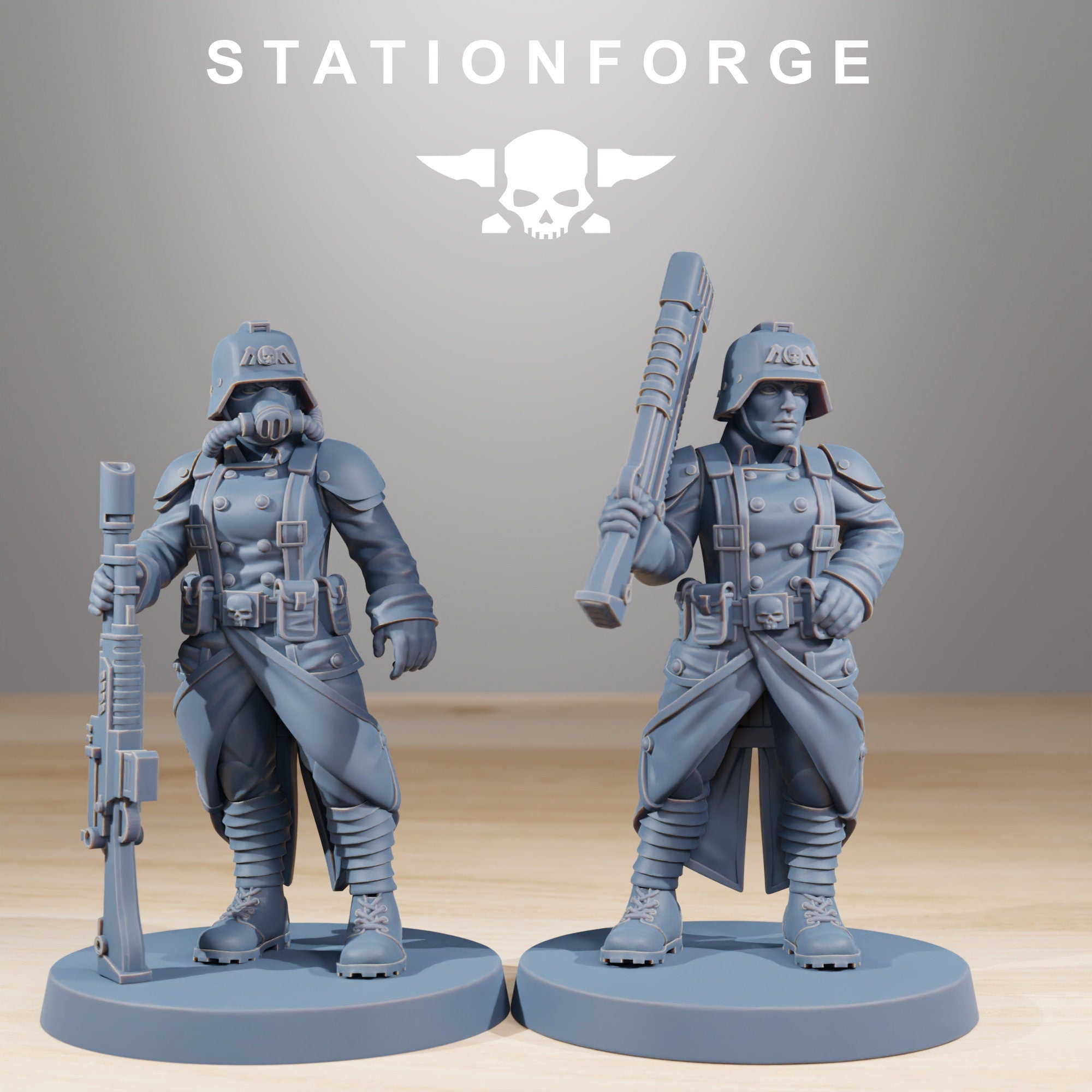 Grimguard - Snipers, mechanized infantry, post apocalyptic empire, usable for tabletop wargame.