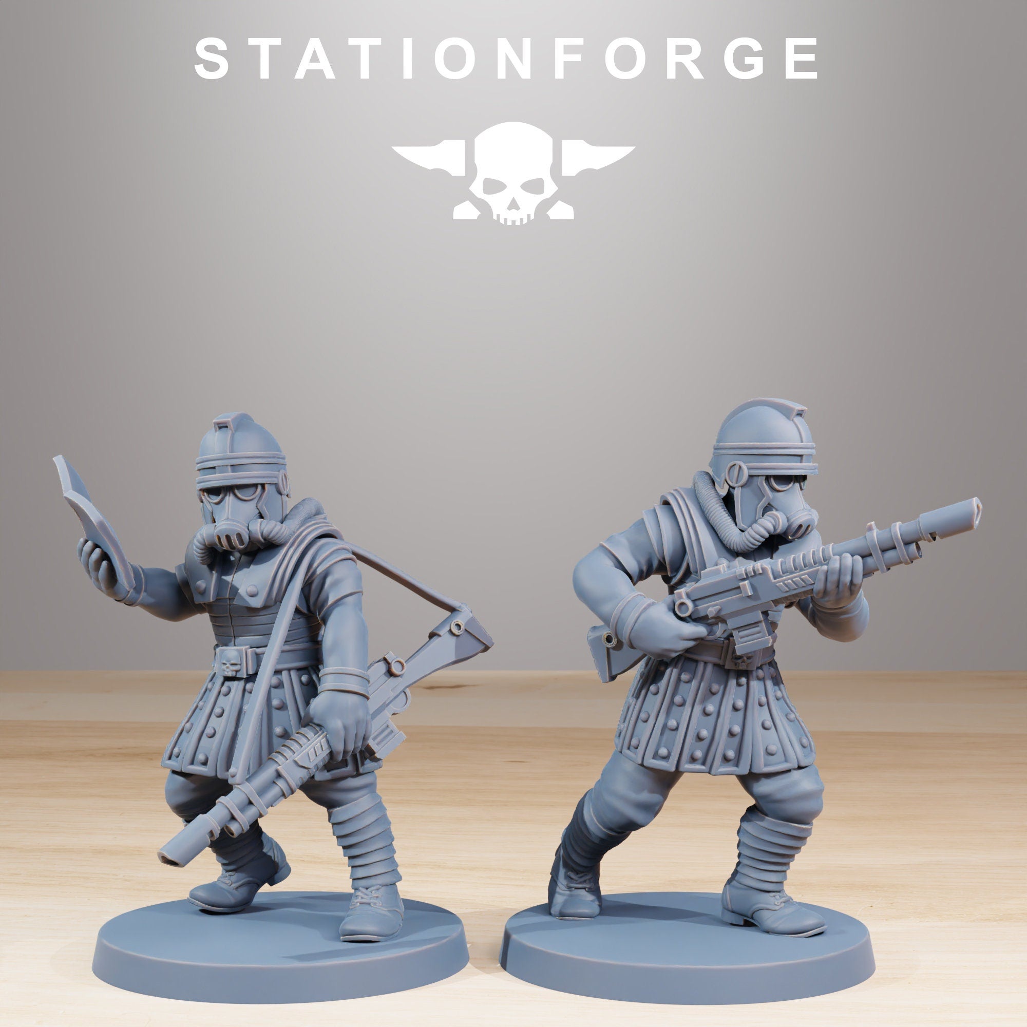 Grimguard - Snipers, mechanized infantry, post apocalyptic empire, usable for tabletop wargame.