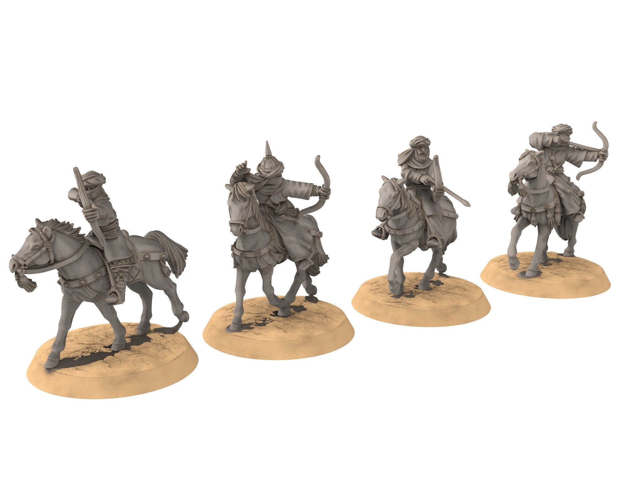 Harad - Southron Cavalry Bundle, Berber nomads, Harad Bedouin Arabs Sarazins Medbury miniatures for wargame D&D, Lotr...