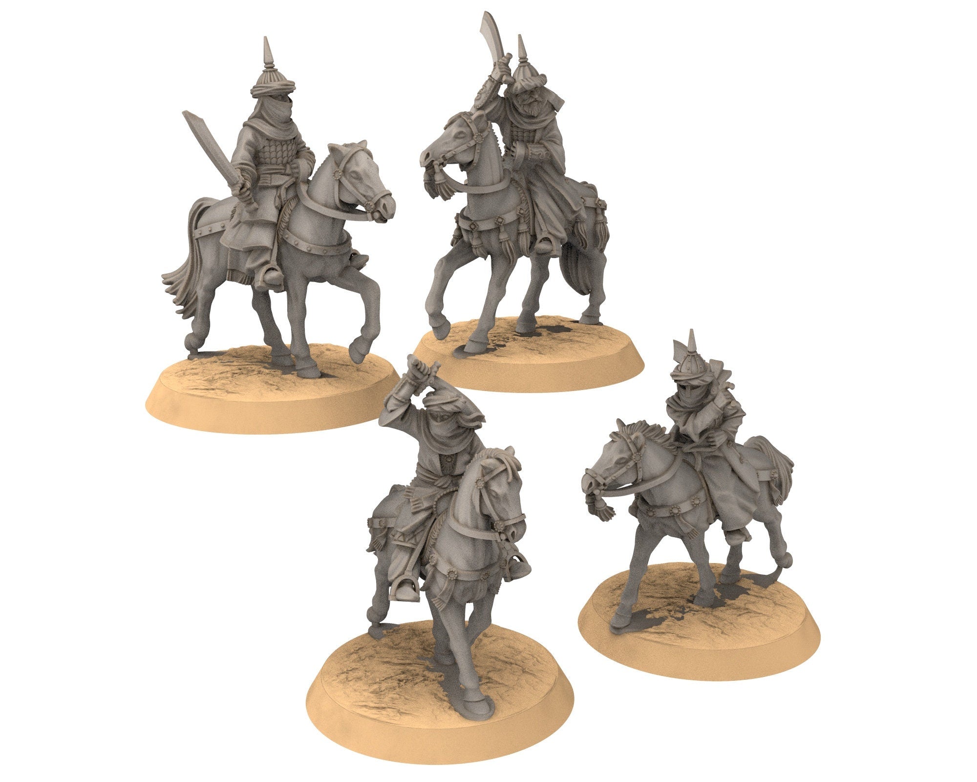 Harad - Southron Cavalry Bundle, Berber nomads, Harad Bedouin Arabs Sarazins Medbury miniatures for wargame D&D, Lotr...