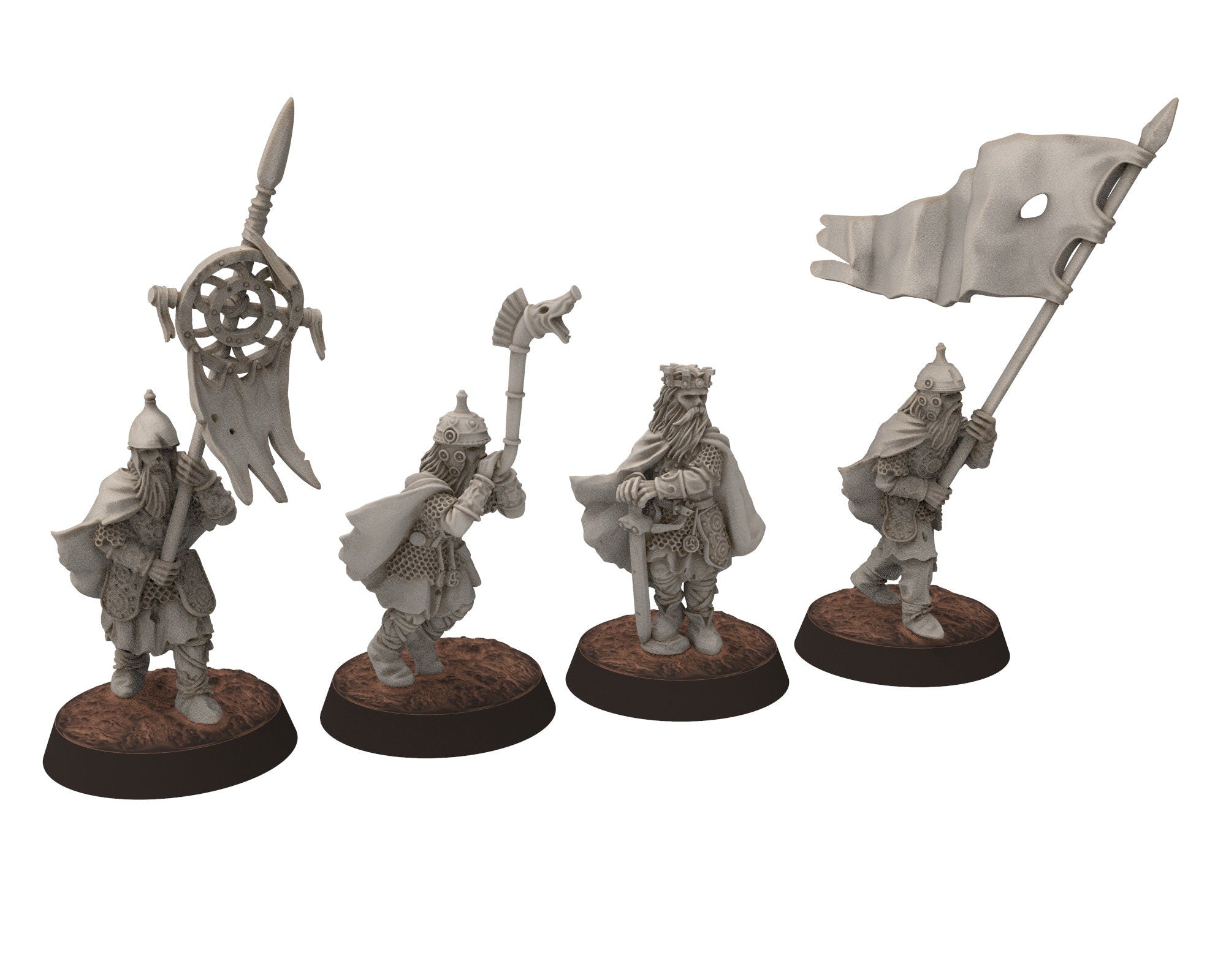 Undead Ghosts - King of Ghosty Gaul specters of the old war, under the mountain, miniatures for wargame D&D, LOTR...