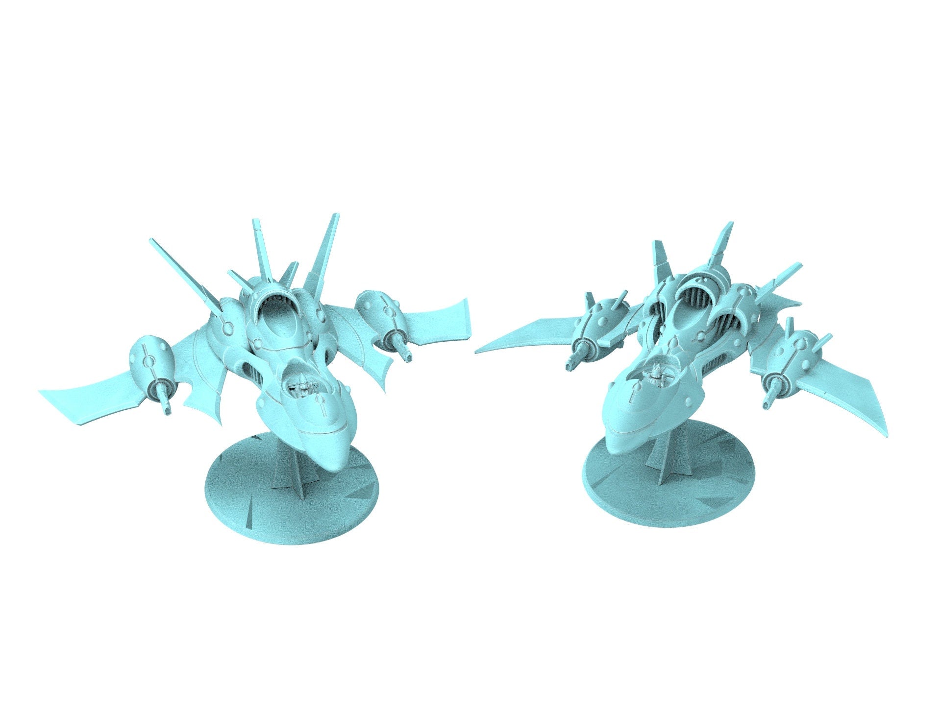 Space Elves - x1 Tech Elves Fighter Bomber - Tech Elves Edge Miniatures, The Cursed Dimension