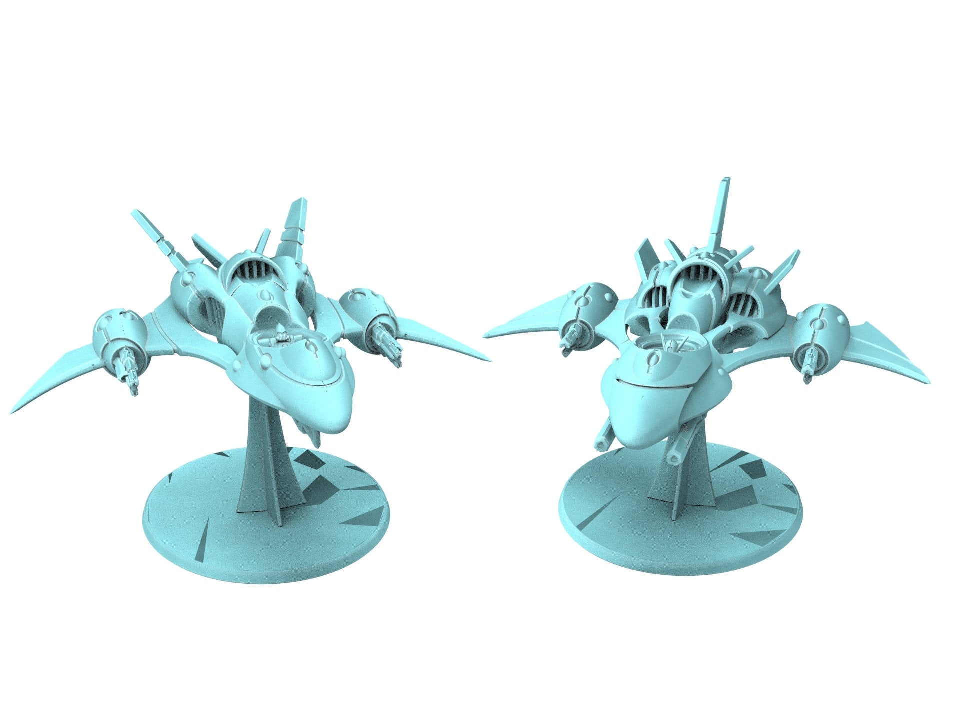 Space Elves - x2 Tech Elves Both Fighter - Tech Elves Edge Miniatures, The Cursed Dimension