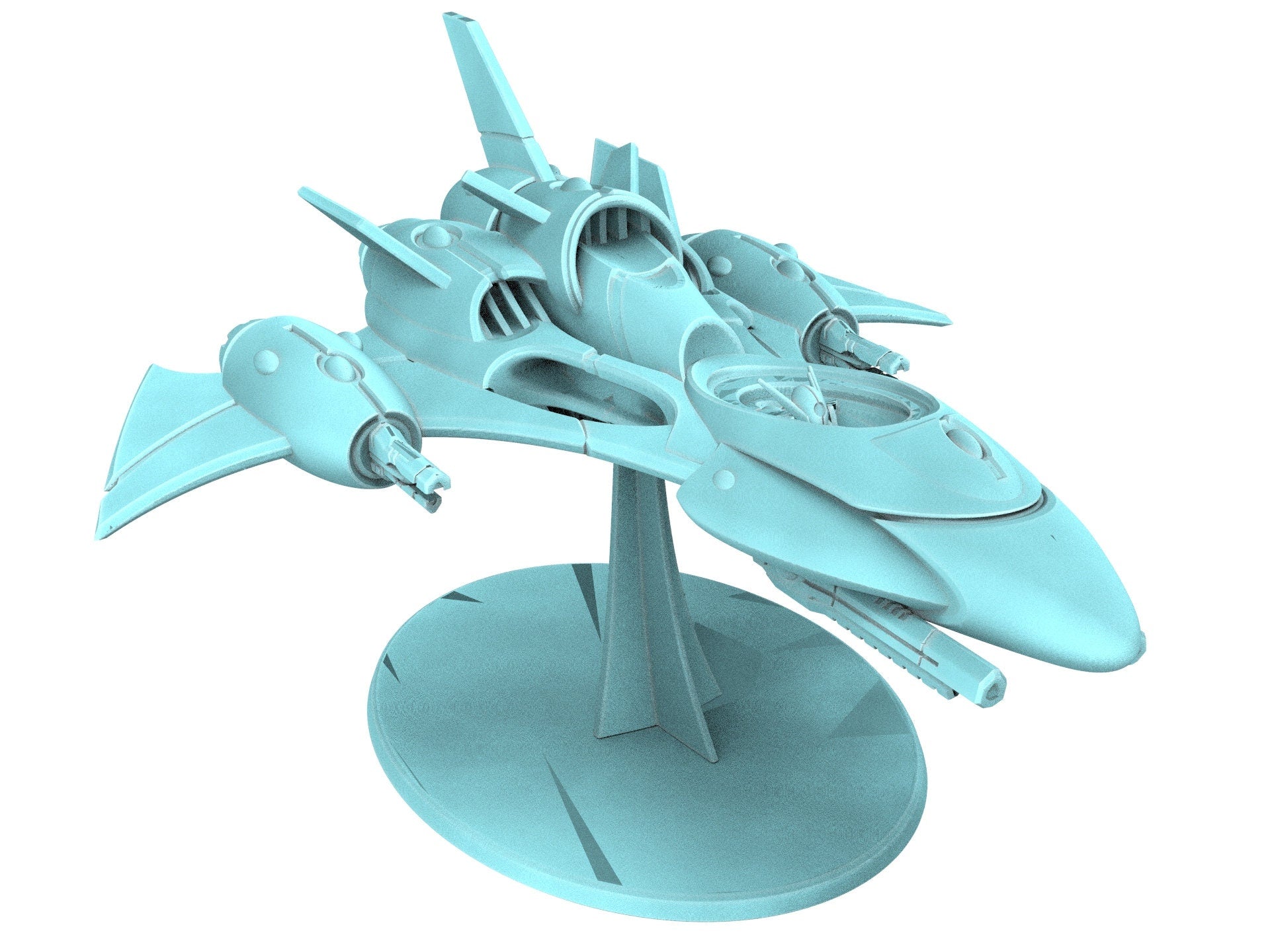 Space Elves - x1 Tech Elves Heavy Jetbike - Tech Elves Edge Miniatures, The Cursed Dimension