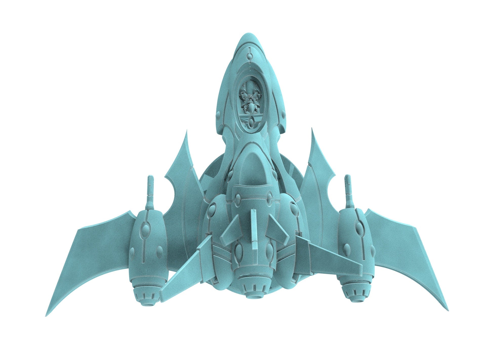 Space Elves - x1 Tech Elves Fighter Bomber - Tech Elves Edge Miniatures, The Cursed Dimension