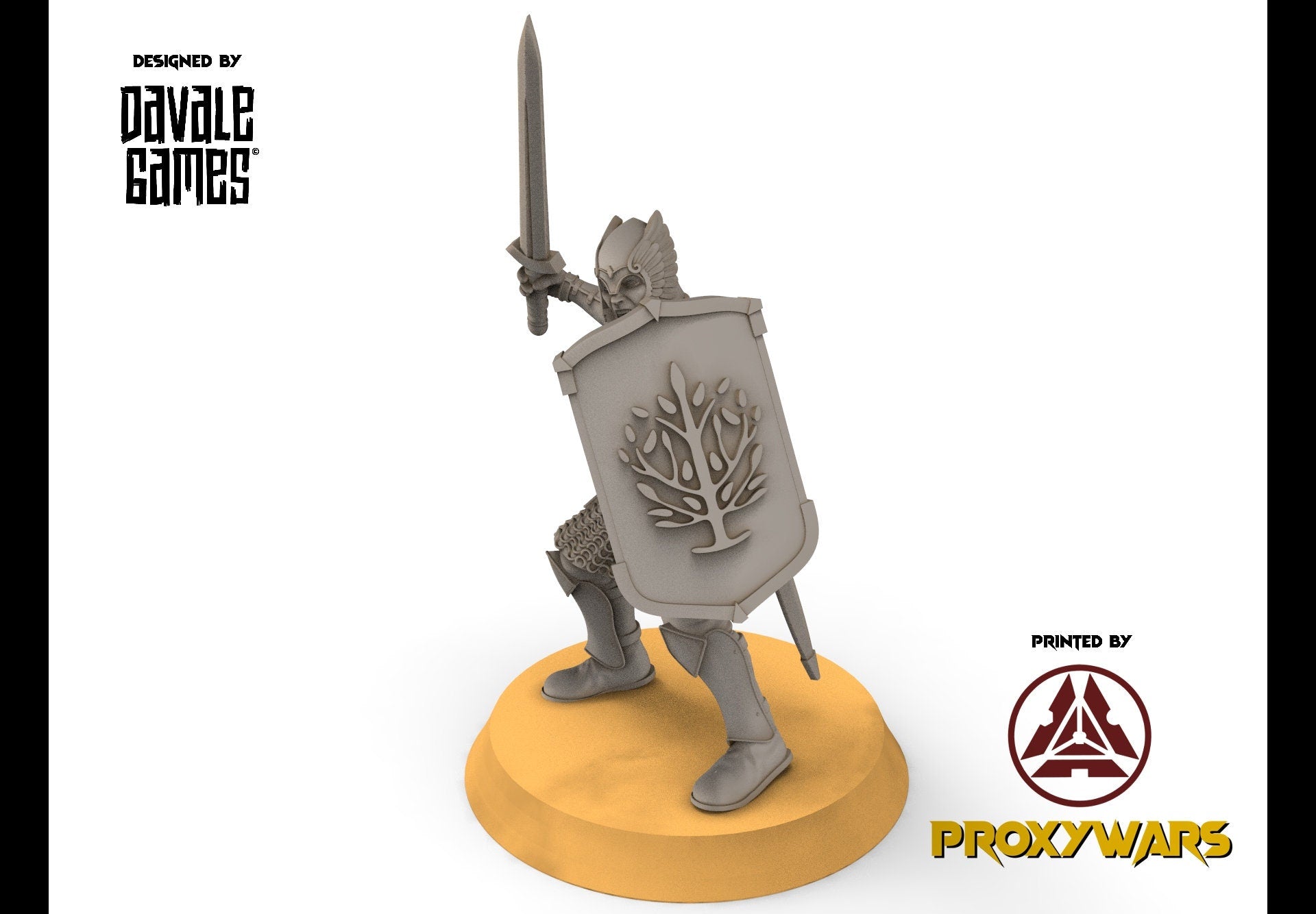 Gandor - Grey Castle Warriors with swords, Protectors of the Shire, Dune Din, Bowmen, Scouts miniatures for wargame D&D, Lotr...