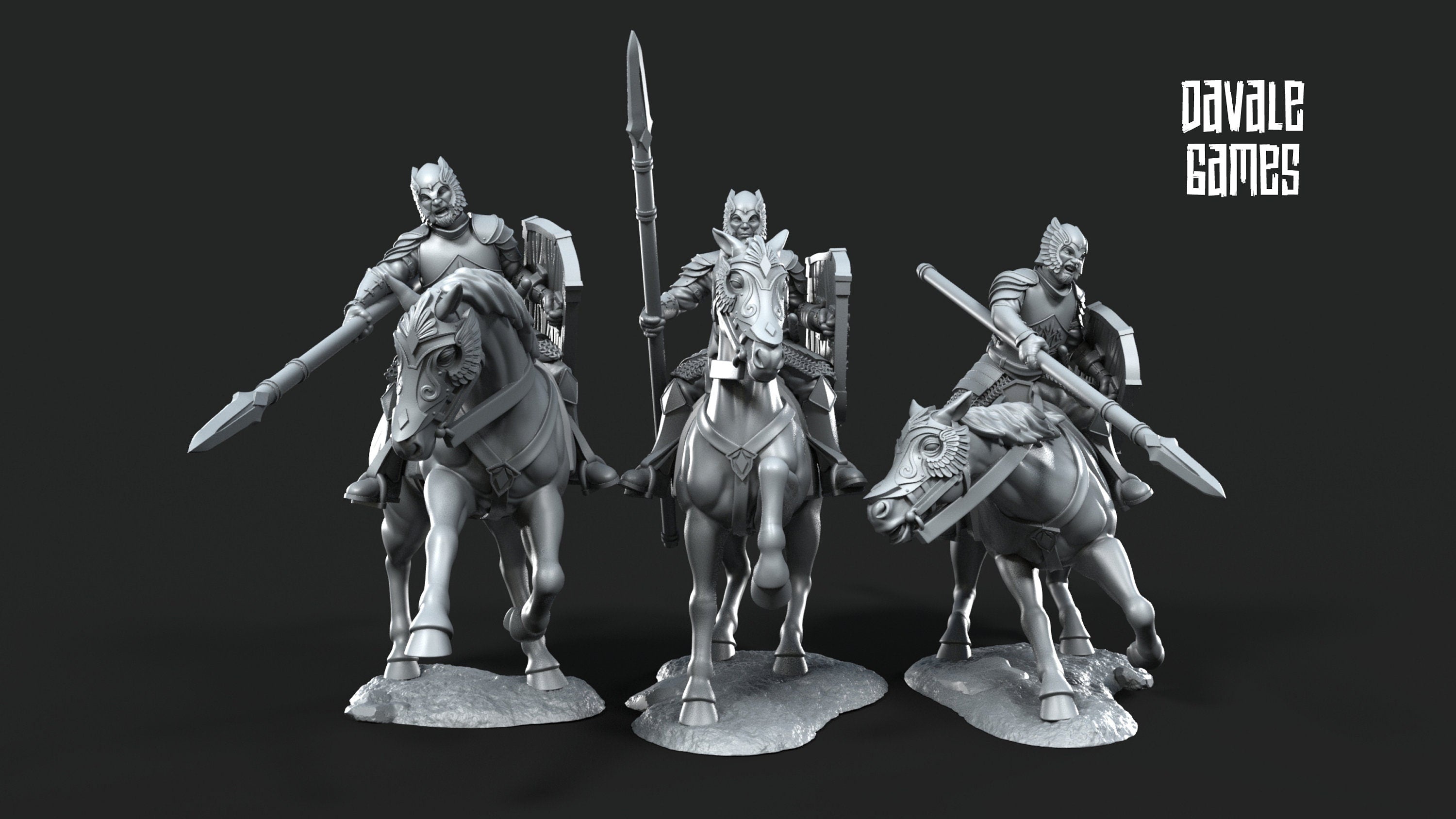 Gandor - Grey Castle Knights, Protectors of the Shire, Dune Din, Bowmen, Scouts miniatures for wargame D&D, Lotr...