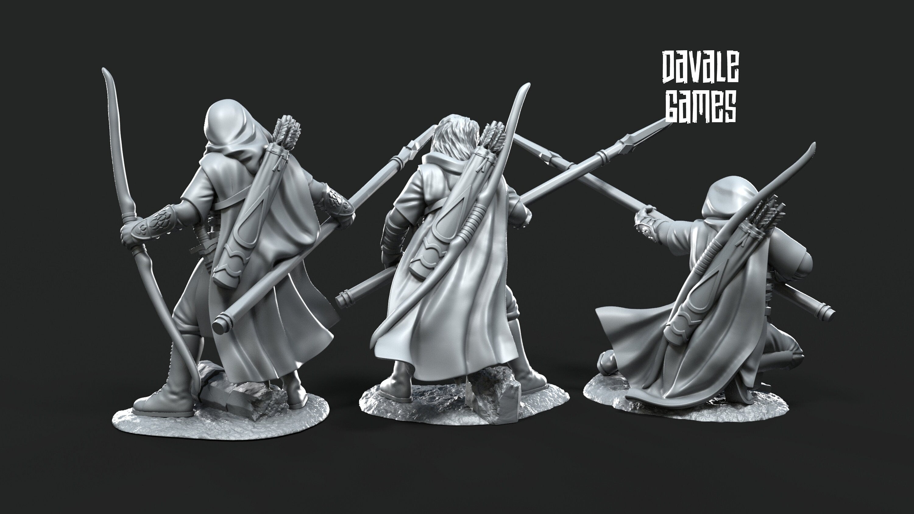 Ornor - Rangers of the North, Protectors of the Shire, Dune Din, Misty Mountains, Bowmen, Scouts miniatures for wargame D&D, Lotr...