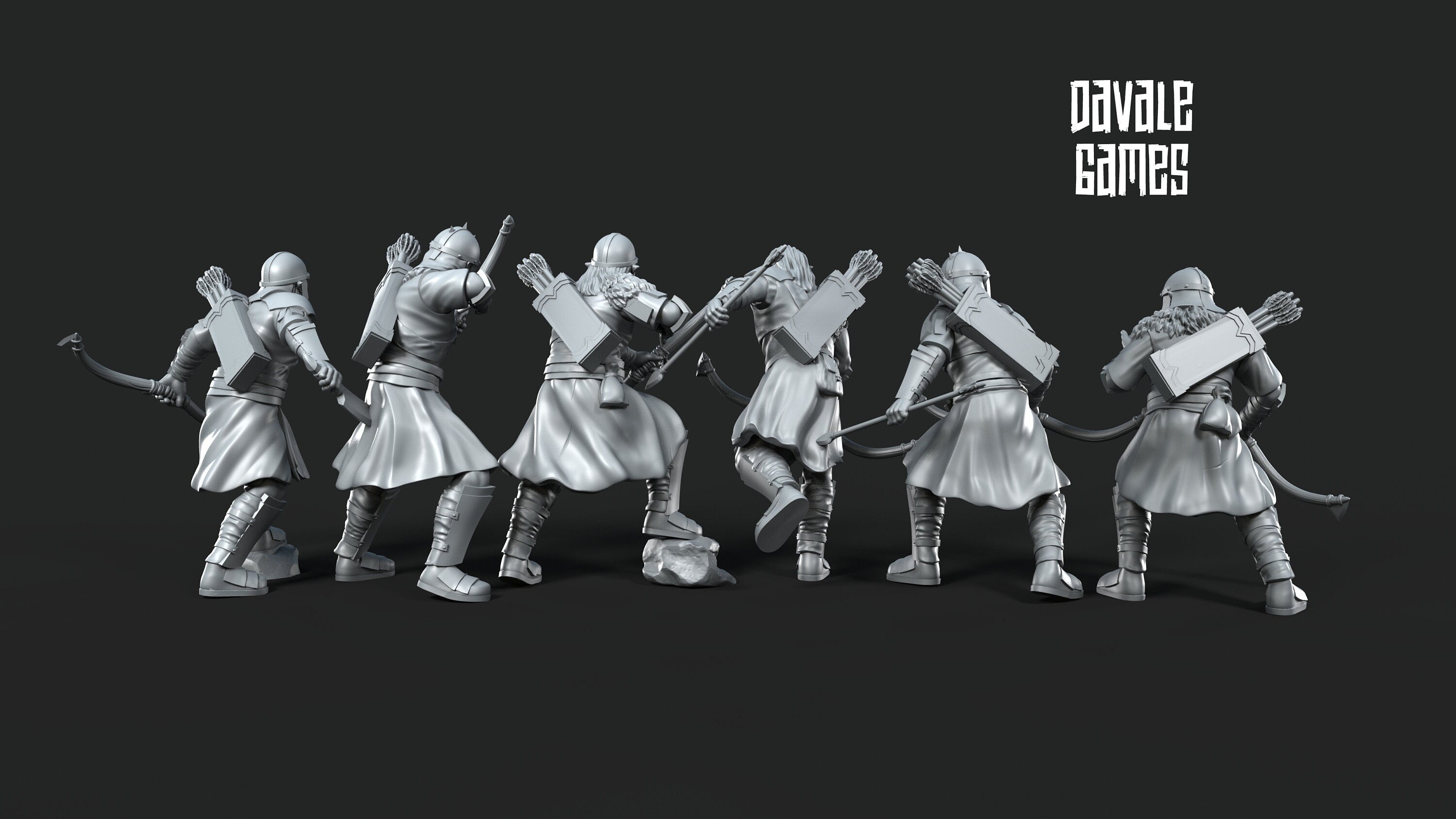 Orc horde - Super orcs spearmen, Orc warriors warband, Middle rings miniatures pour wargame D&D, SDA...