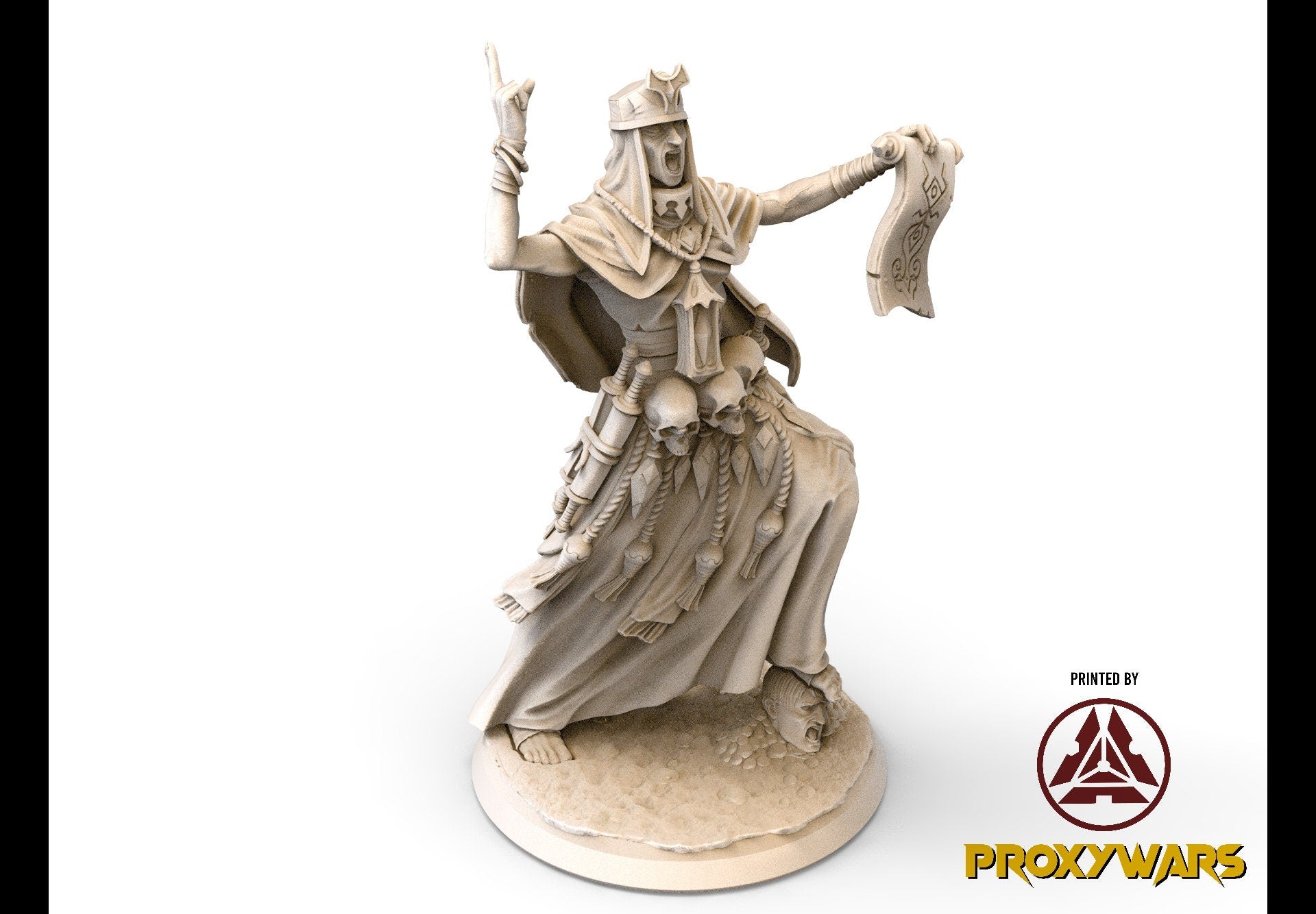 The Spectral Reckoning - Bust - Thebeus, The Revenant Sorcerer 75mm, Flesh of Gods, for Wargames, Dungeons & Dragons TTRPG