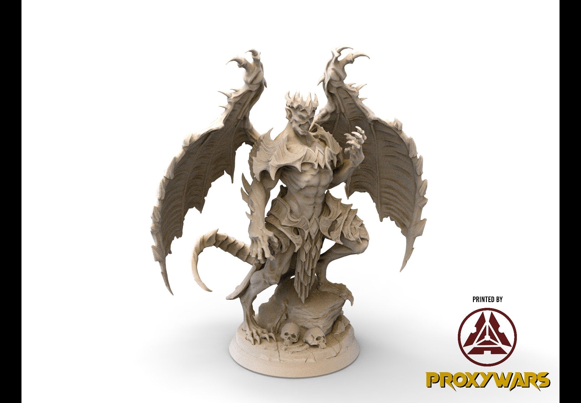 The Spectral Reckoning - Enemy - Mathenas, Gargoyle King (Medium - 25 mm), Flesh of Gods, for Wargames, Dungeons & Dragons TTRPG