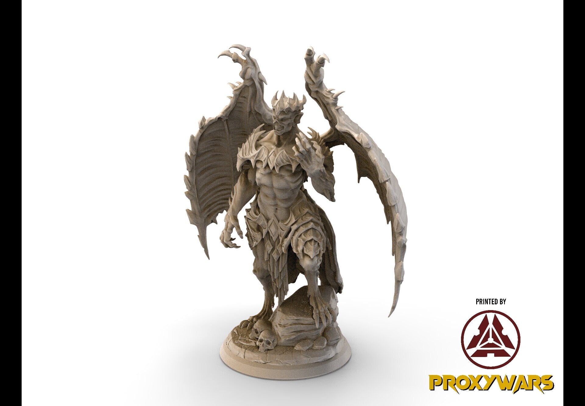 The Spectral Reckoning - Hero - 75mm Mathenas, Gargoyle King V1, Flesh of Gods, for Wargames, Dungeons & Dragons TTRPG