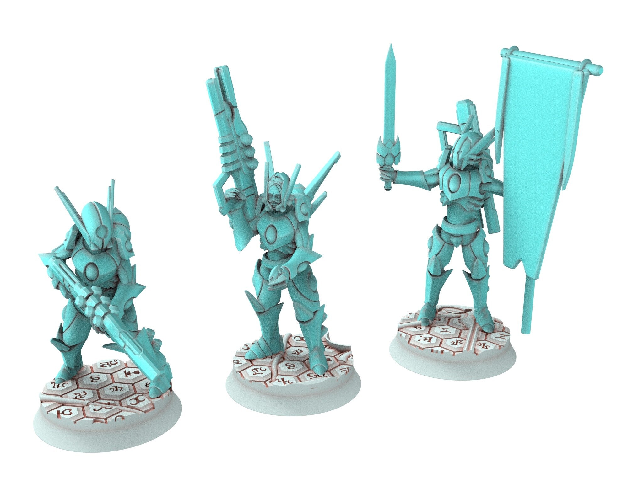 Space Elves - x10 Tech Elves starter bundle modular miniature - Tech Elves Edge Miniatures, The Cursed Dimension