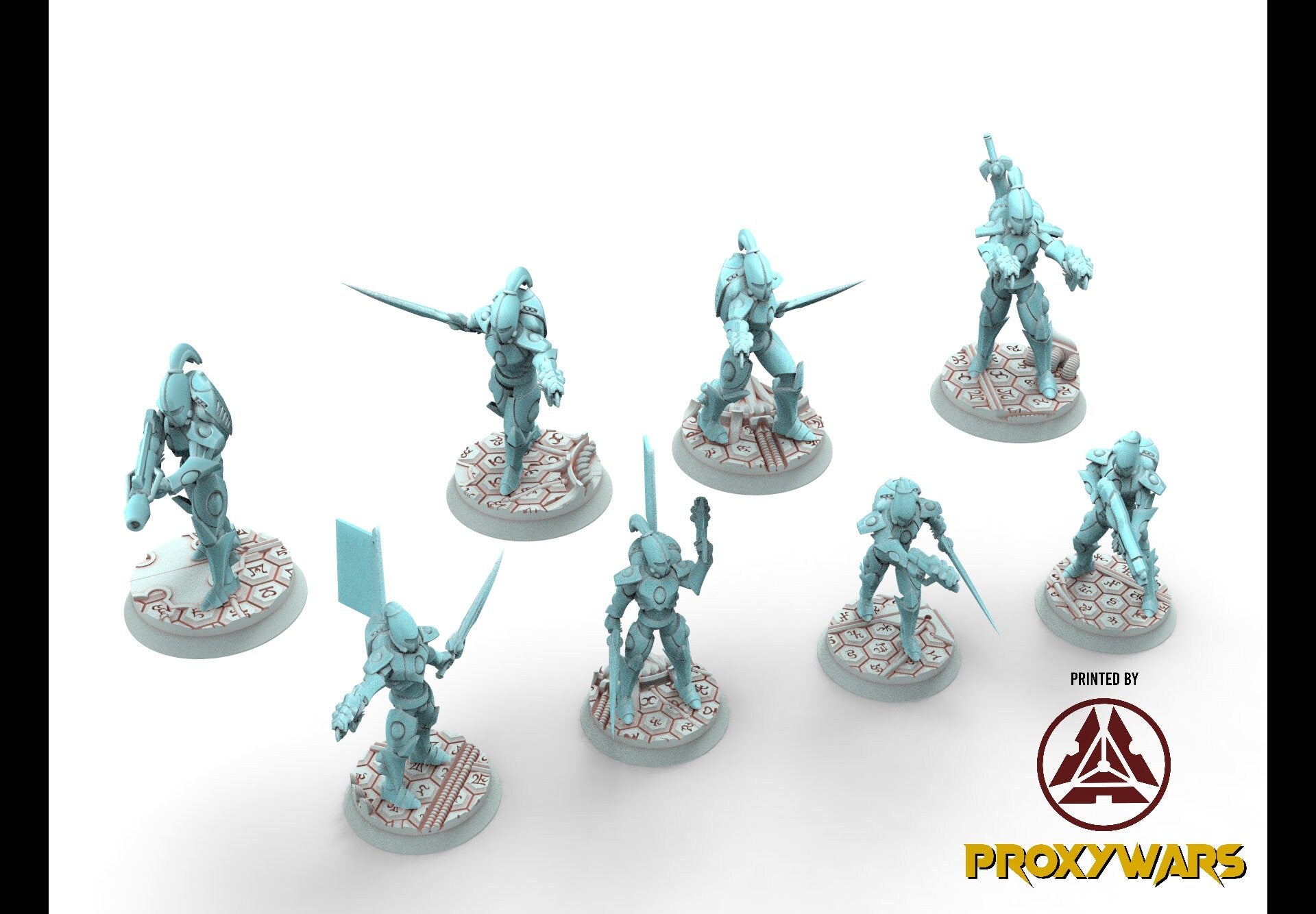 Space Elves - x5 Scorpid Warriors - Tech Elves Edge Miniatures, The Cursed Dimension