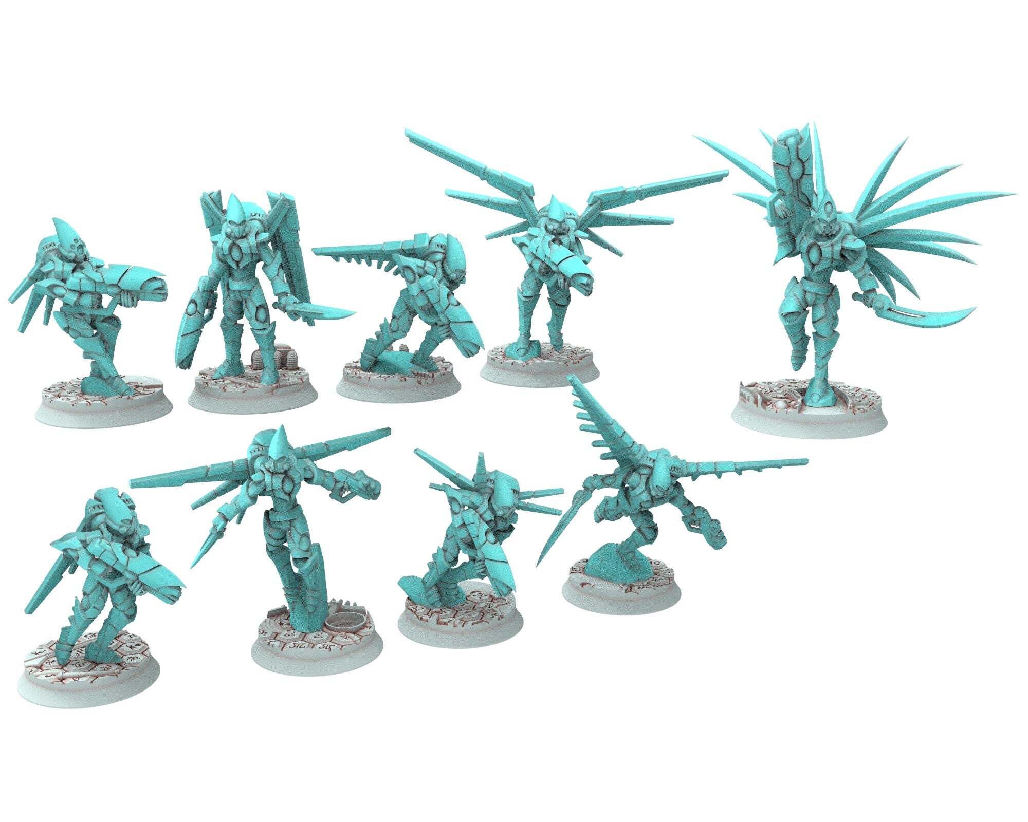 Space Elves - Flying Warriors modular miniature - Tech Elves Edge Miniatures, The Cursed Dimension