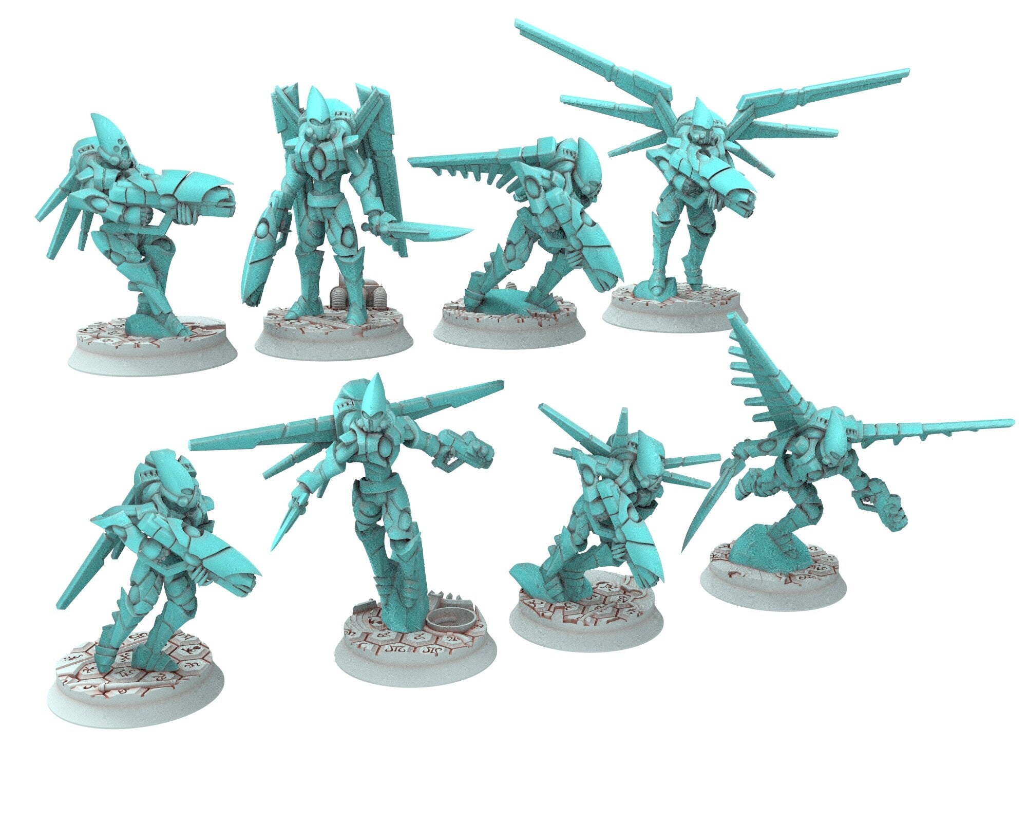 Space Elves - Flying Warriors modular miniature - Tech Elves Edge Miniatures, The Cursed Dimension