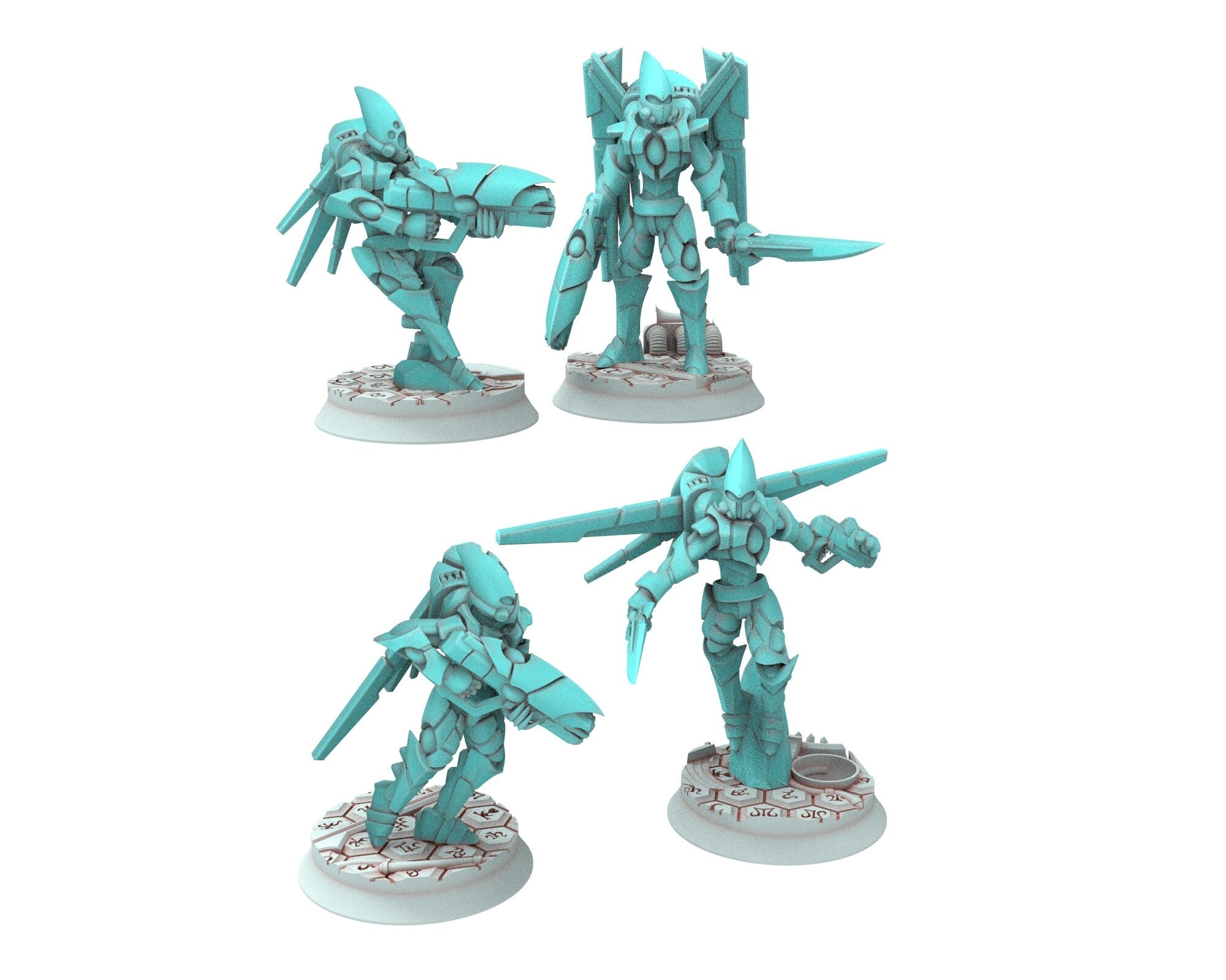 Space Elves - Flying Warriors modular miniature - Tech Elves Edge Miniatures, The Cursed Dimension