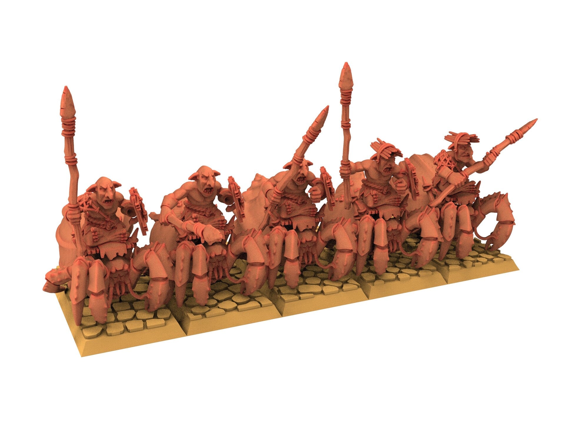 Orc & Goblin - x5 Mounted Coast Goblins, utilisables pour Oldhammer, king of wars, 9th age