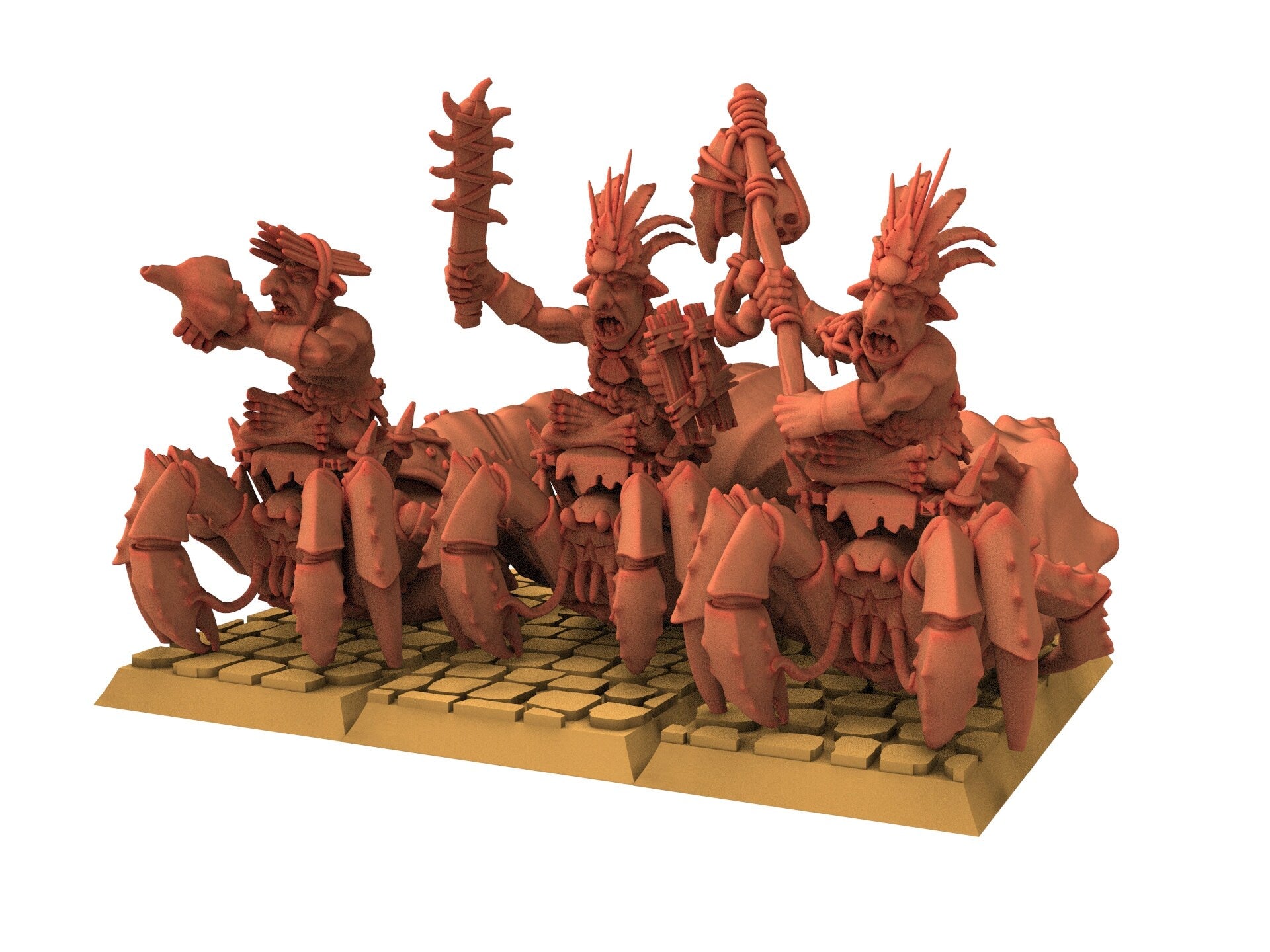 Orc & Goblin - x5 Mounted Coast Goblins, utilisables pour Oldhammer, king of wars, 9th age