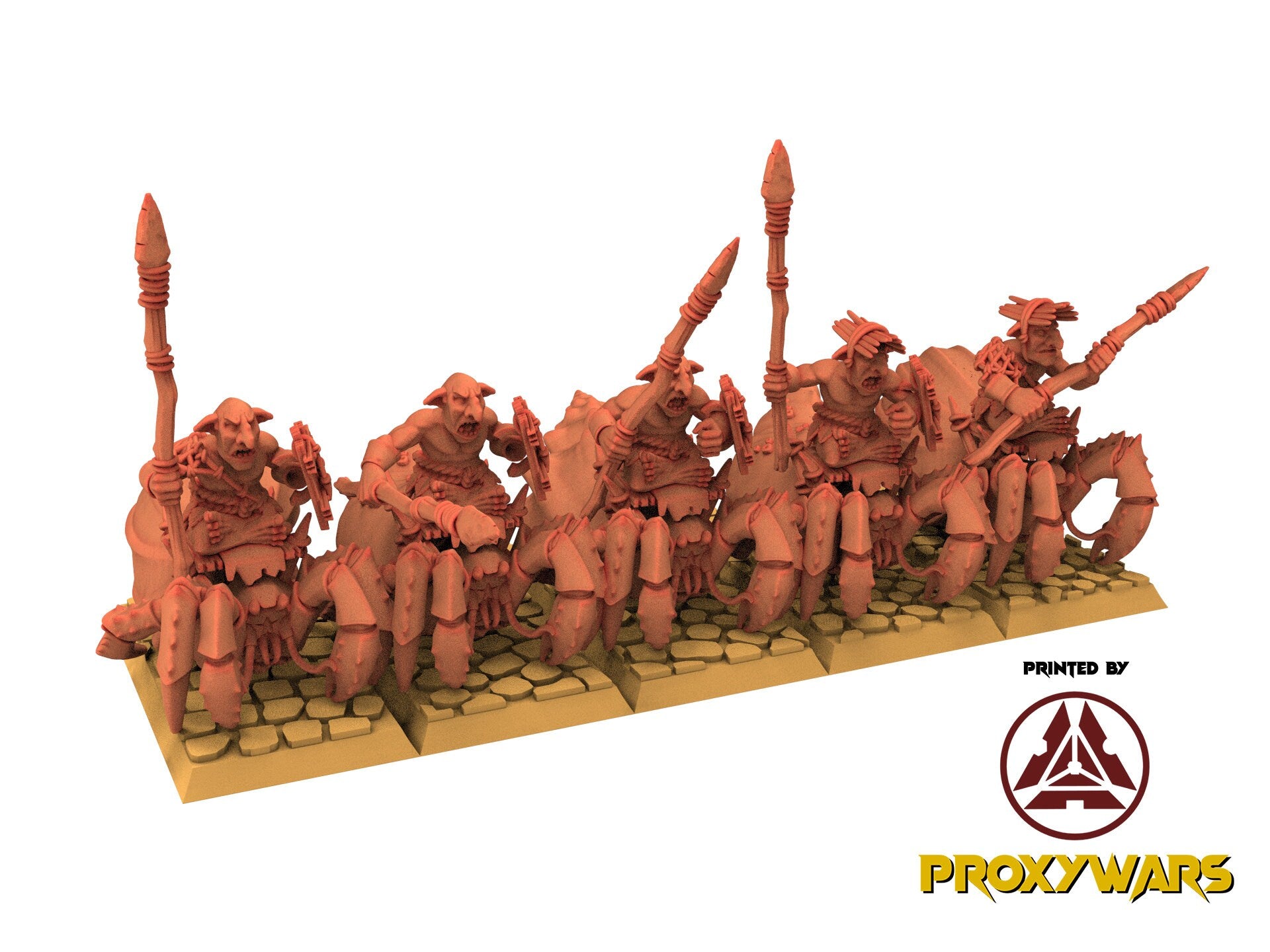 Orc & Goblin - x5 Mounted Coast Goblins, utilisables pour Oldhammer, king of wars, 9th age