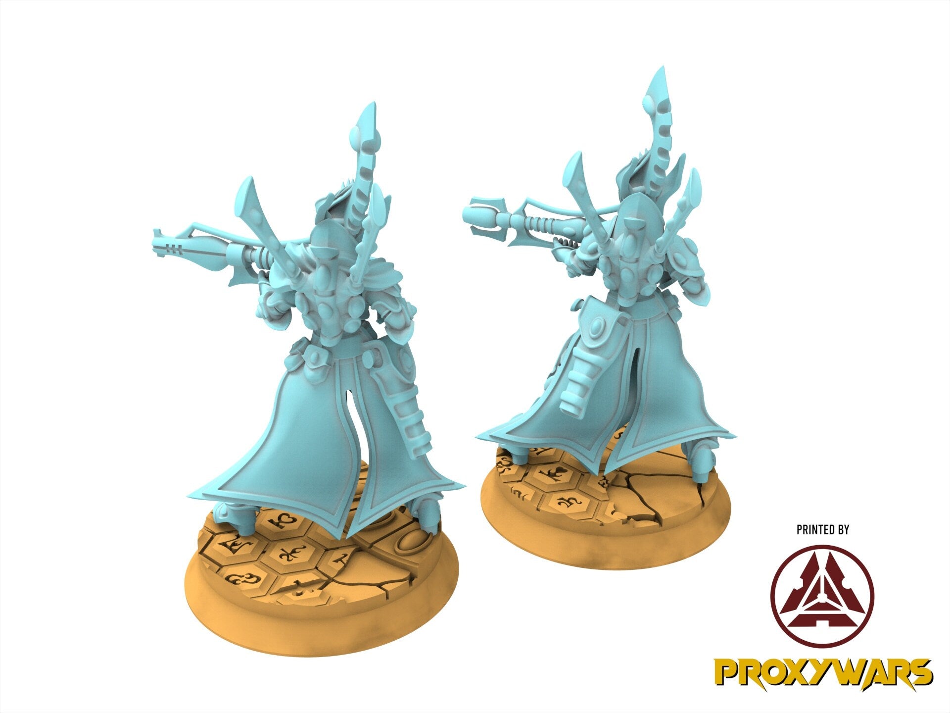 Space Elves - x2 Corsair Gunners - Tech Elves Edge Miniatures, The Cursed Dimension