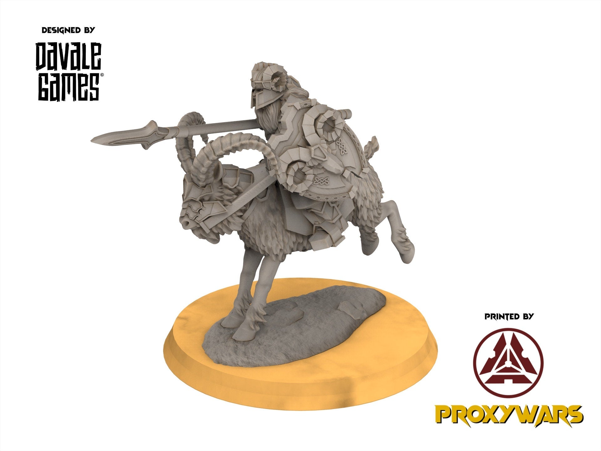 Dwarves - Silver Goat Dwarves Spearmen mounted, The Dwarfs of The Mountains, for Lotr, davale games miniatures