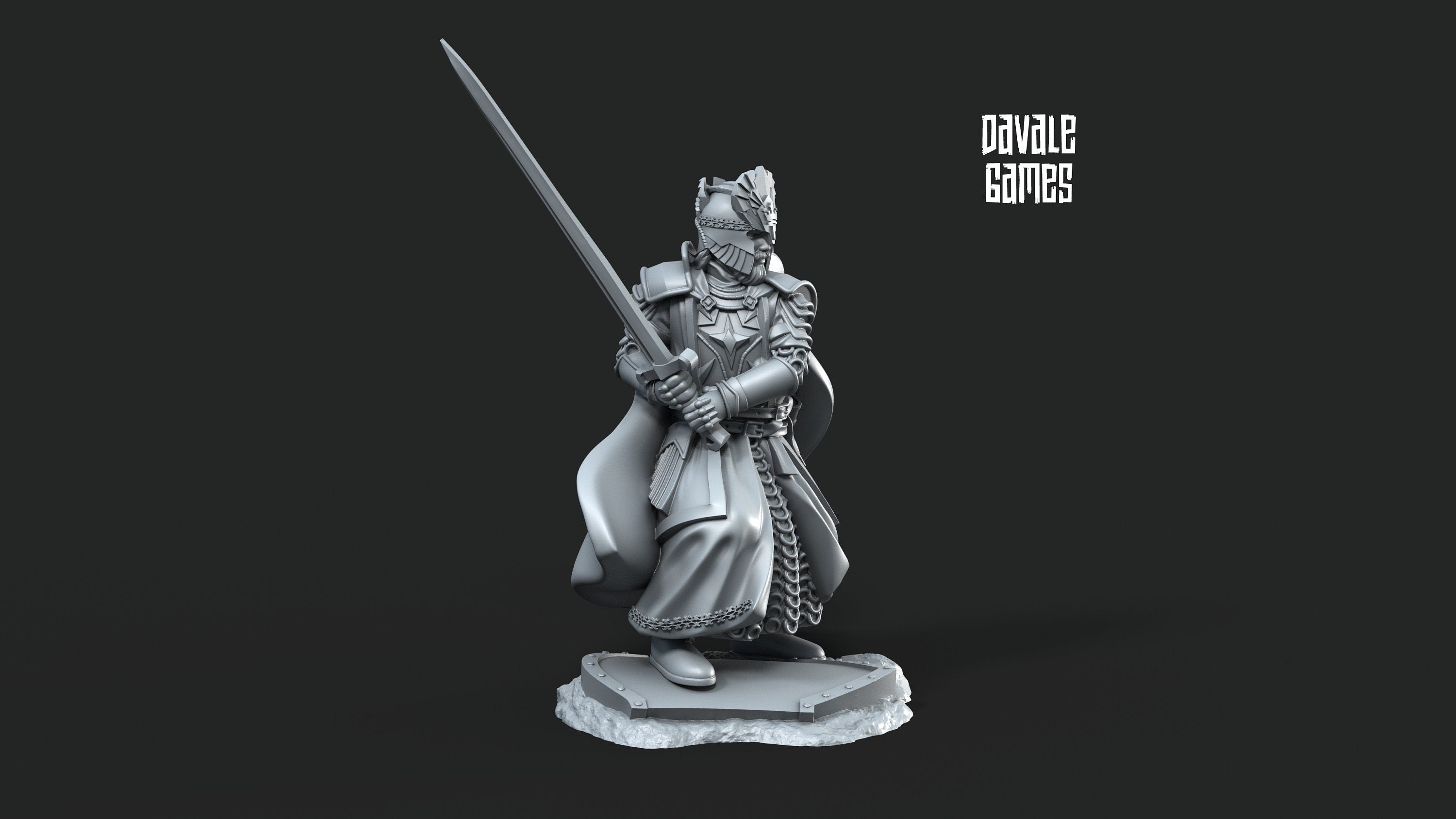 Gandor - High Human King, minis for wargame D&D, SDA...