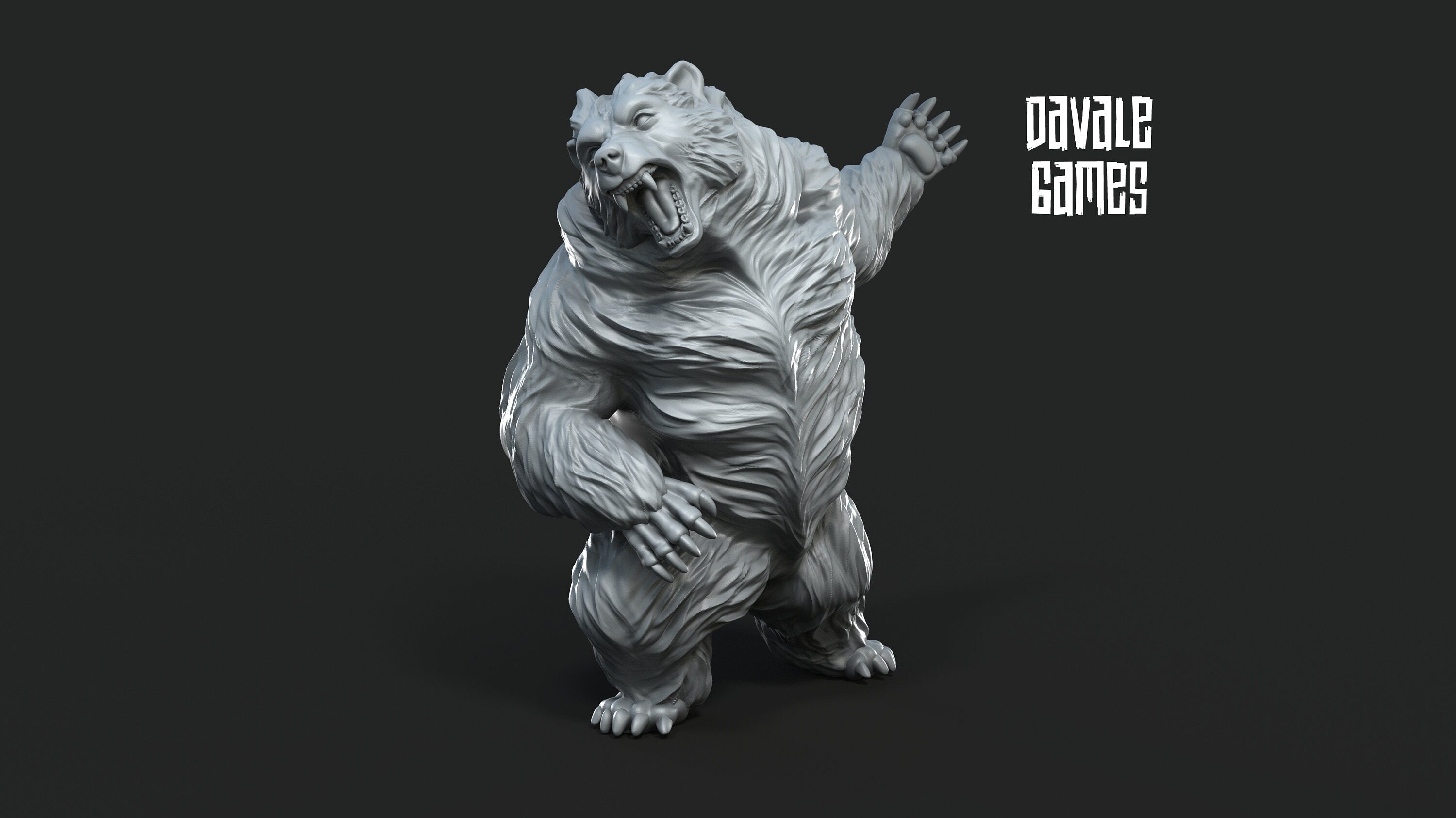 Bearings - 2x Giant Bears - Fantasy, davale games, for Wargames, Pathfinder, Dungeons & Dragons