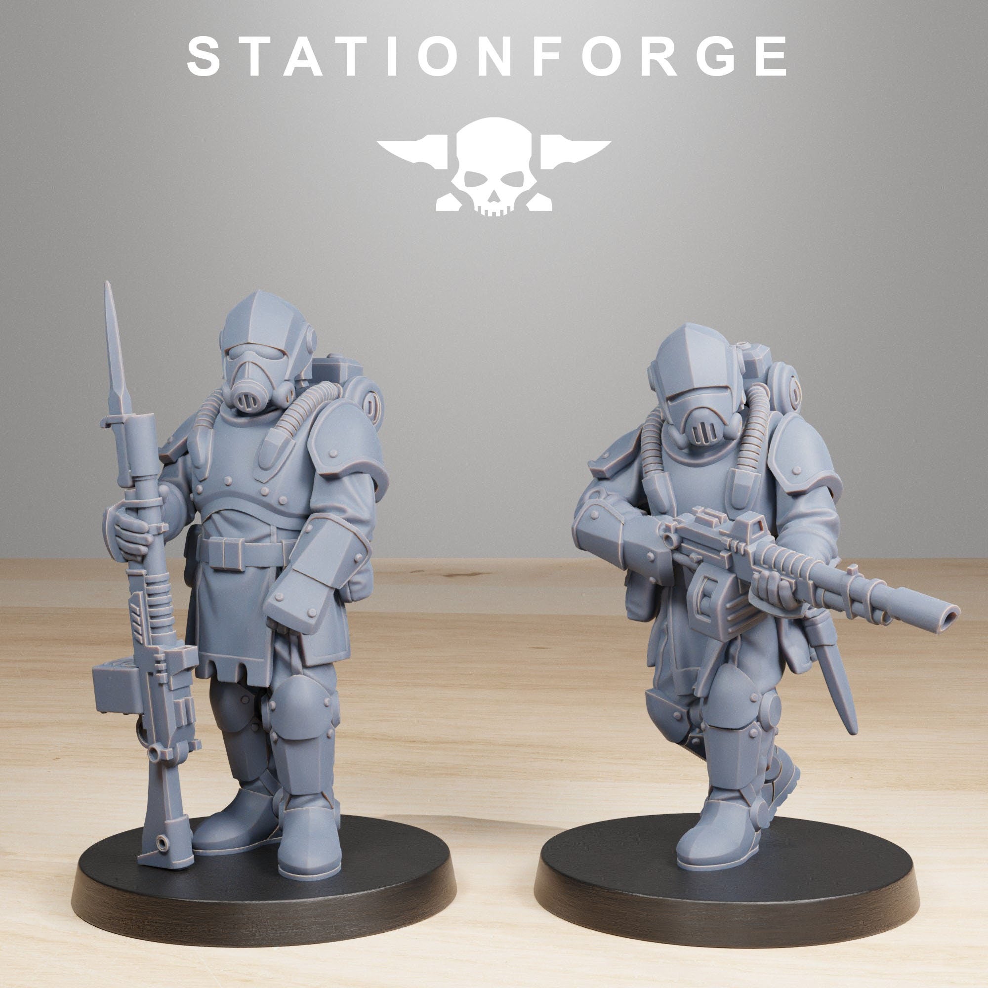 National Guard - x20 RoyalGuard Infantry, assassin, mechanized infantry, post apocalyptic empire, usable for tabletop wargame.