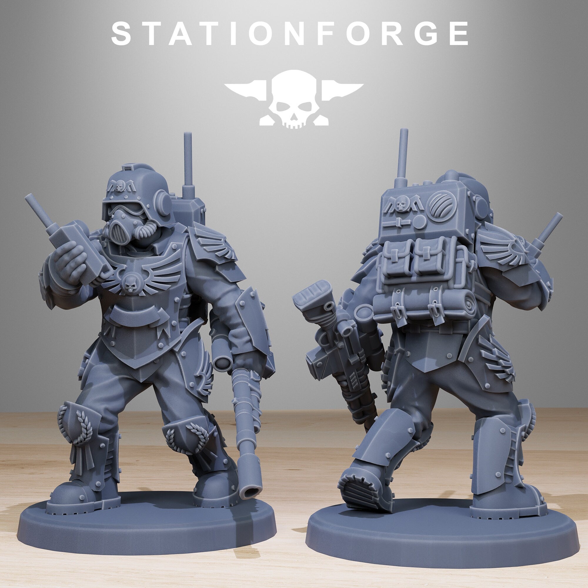 GrimGuard - x12 Elites, mechanized infantry, post apocalyptic empire, usable for tabletop wargame.