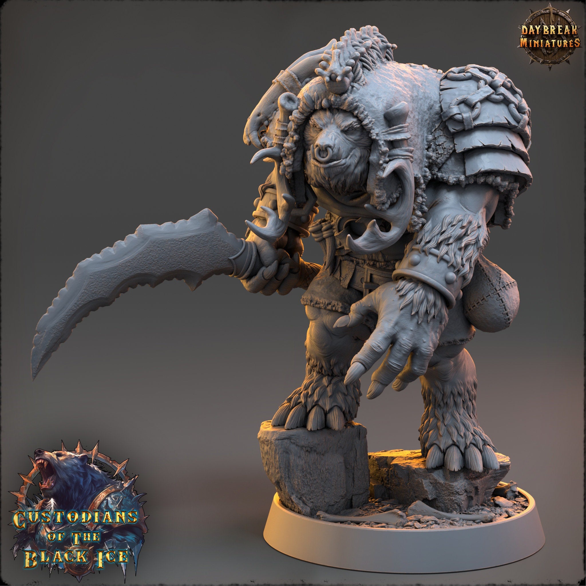 Custodians of The Black Ice - Fangs Magath, quest for glory, DayBreak Miniatures, for Wargames, Dungeons & Dragons TTRPG
