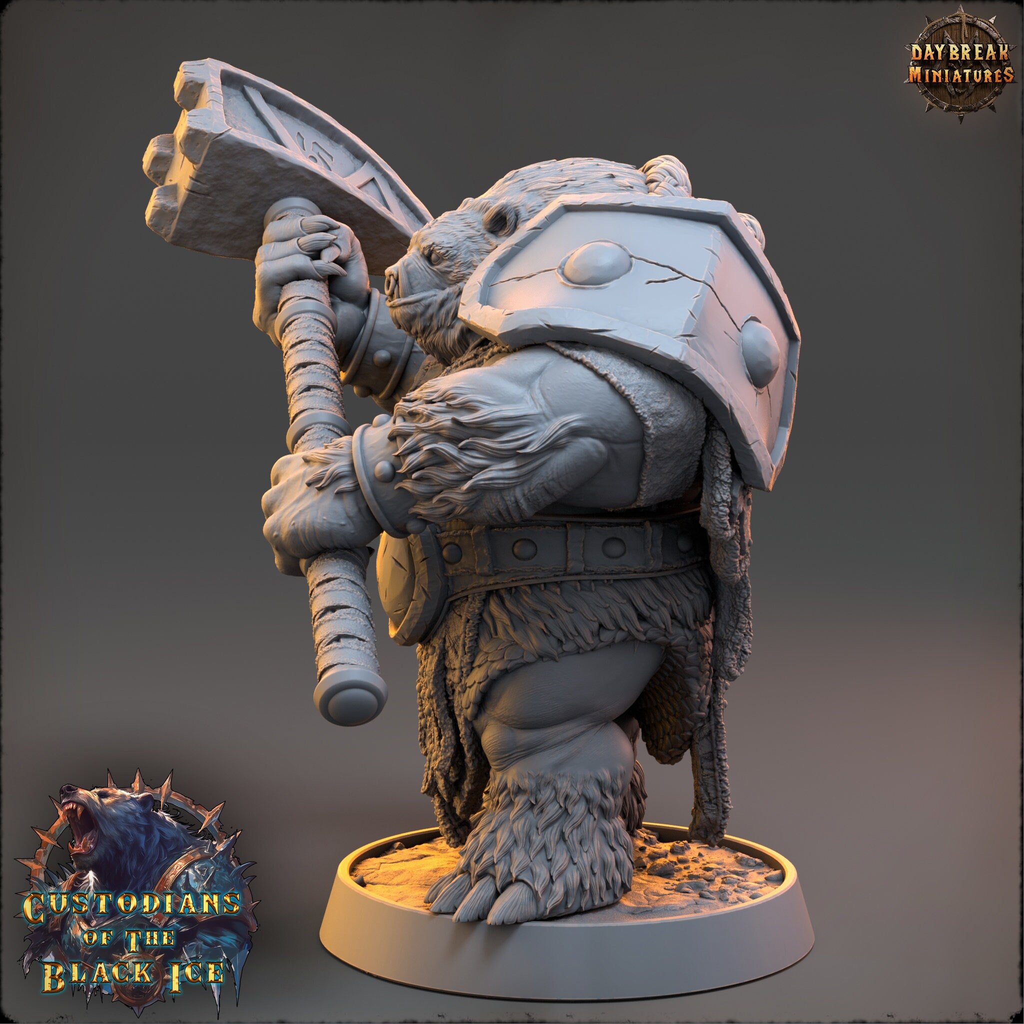 Custodians of The Black Ice - Clubber Zang, quest for glory, DayBreak Miniatures, for Wargames, Dungeons & Dragons TTRPG