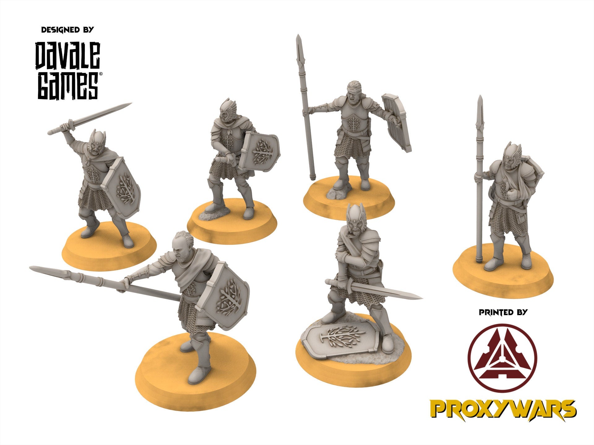 Gandor - Wounded Grey Castle Warriors - Fantasy, davale games, for Wargames, Pathfinder, Dungeons & Dragons