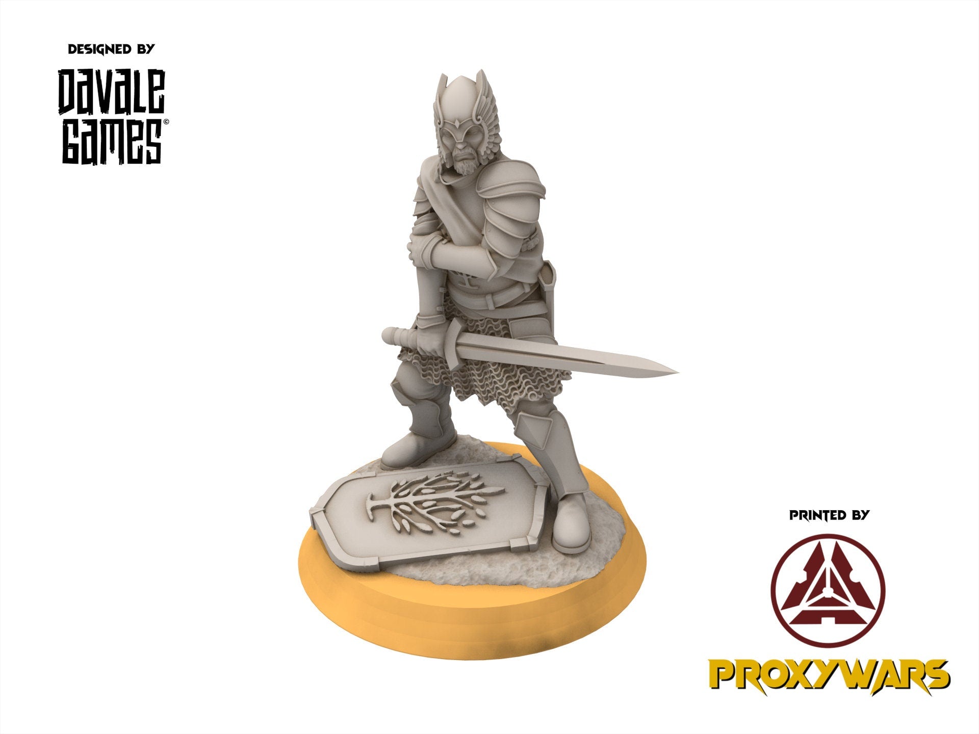 Gandor - Wounded Grey Castle Warriors - Fantasy, davale games, for Wargames, Pathfinder, Dungeons & Dragons