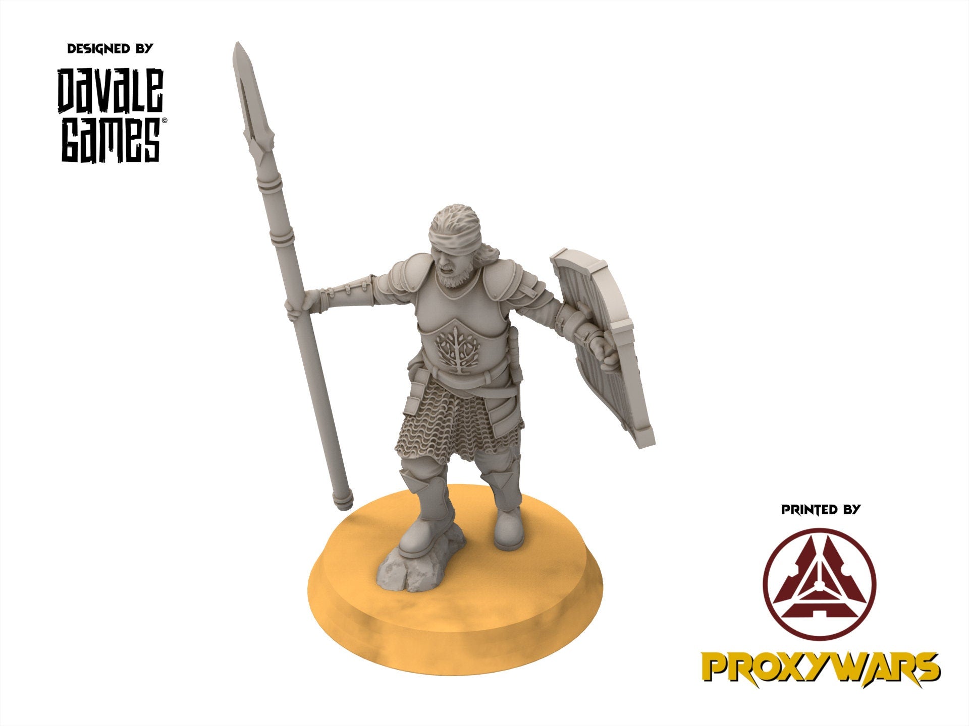 Gandor - Wounded Grey Castle Warriors - Fantasy, davale games, for Wargames, Pathfinder, Dungeons & Dragons