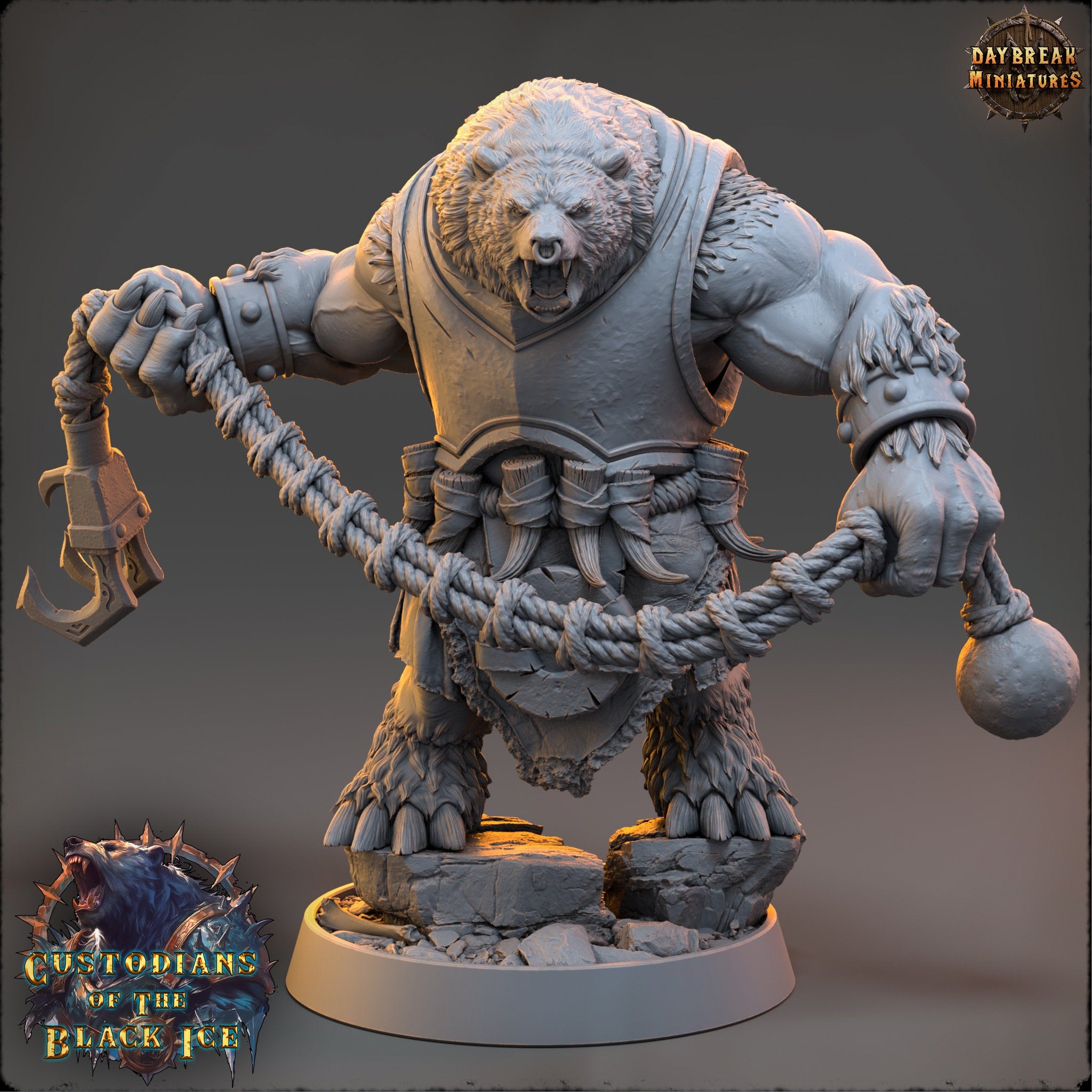 Custodians of The Black Ice - Runo Spike, quest for glory, DayBreak Miniatures, for Wargames, Dungeons & Dragons TTRPG