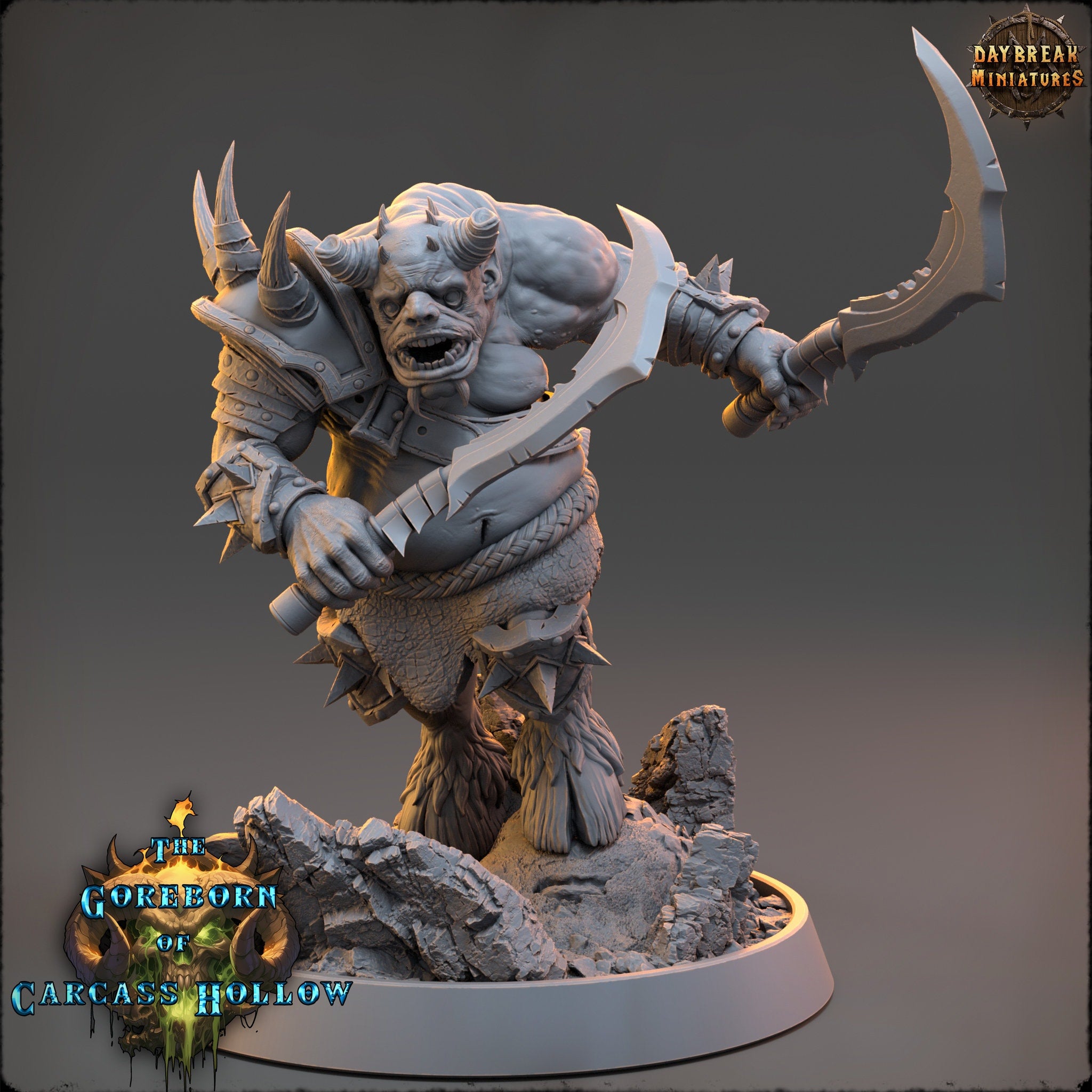 The Goreborn of Carcass Hollow - Drethok Zarnal, quest for glory, DayBreak Miniatures, for Wargames, Dungeons & Dragons TTRPG