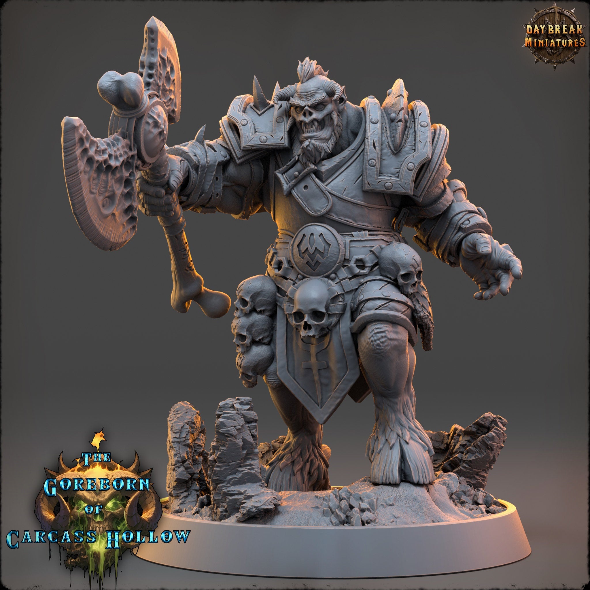 The Goreborn of Carcass Hollow - Drethok Zarnal, quest for glory, DayBreak Miniatures, for Wargames, Dungeons & Dragons TTRPG