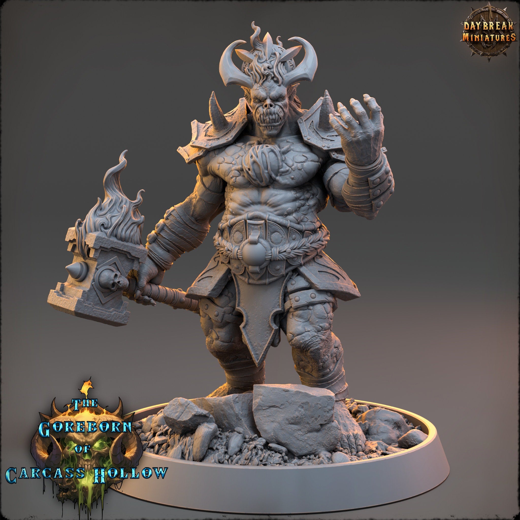 The Goreborn of Carcass Hollow - Drethok Zarnal, quest for glory, DayBreak Miniatures, for Wargames, Dungeons & Dragons TTRPG