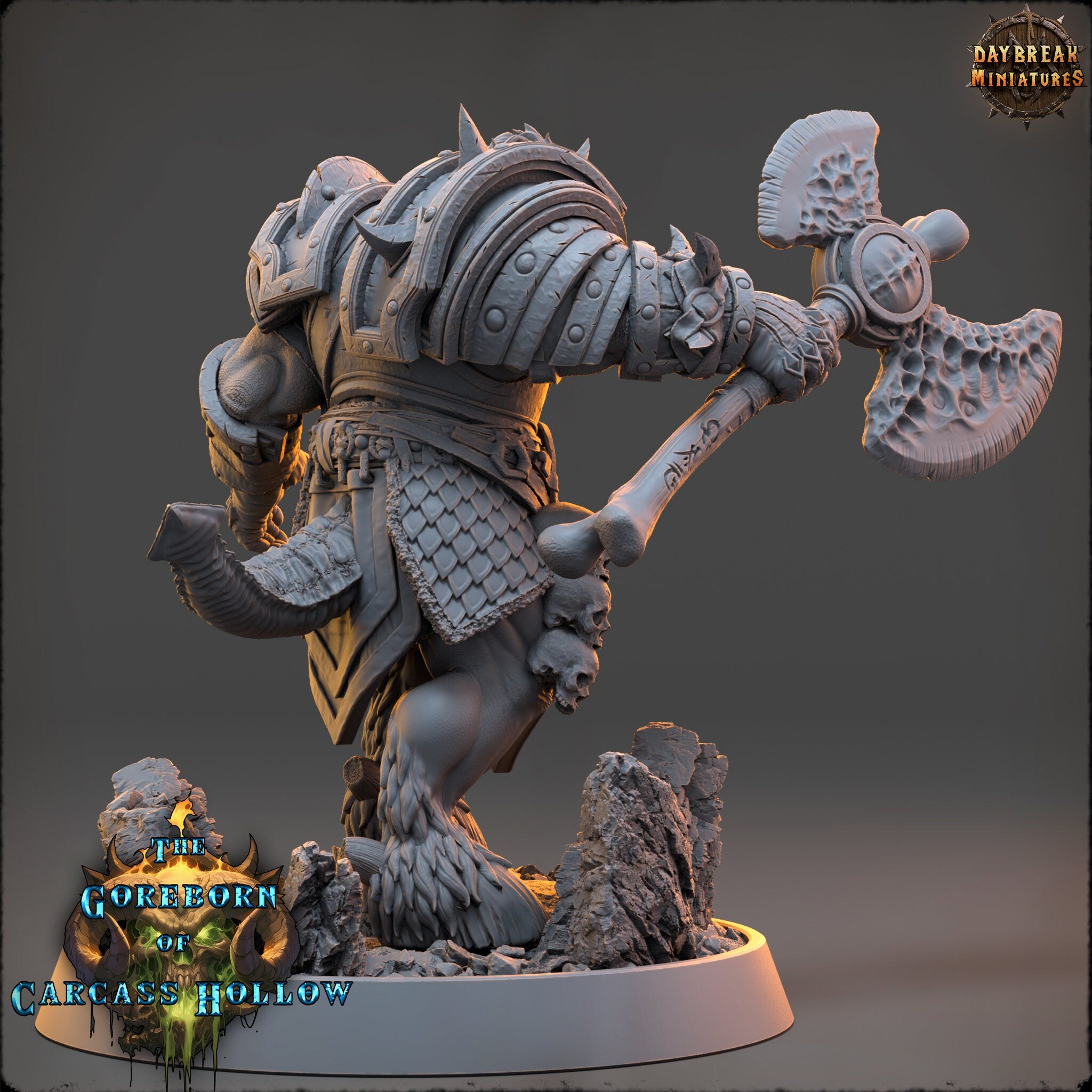 The Goreborn of Carcass Hollow - Drethok Zarnal, quest for glory, DayBreak Miniatures, for Wargames, Dungeons & Dragons TTRPG