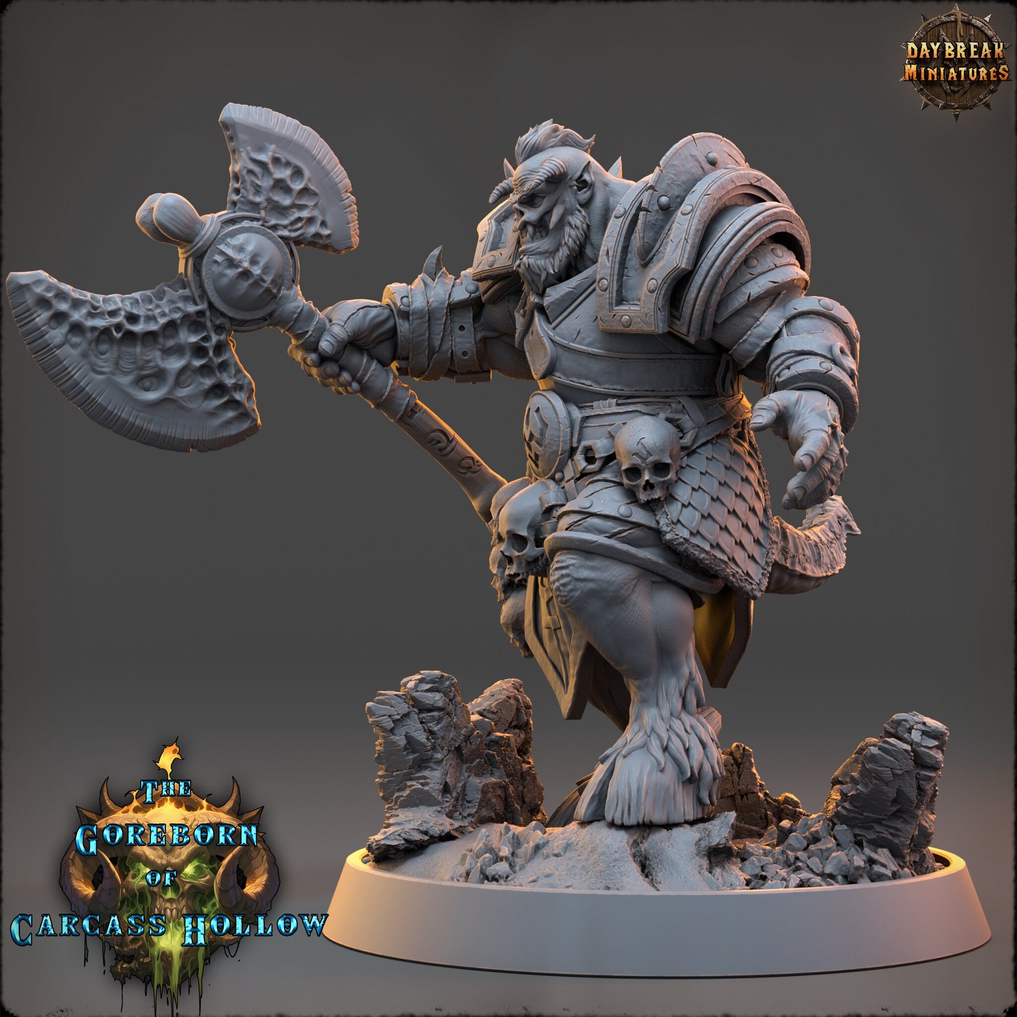 The Goreborn of Carcass Hollow - Drethok Zarnal, quest for glory, DayBreak Miniatures, for Wargames, Dungeons & Dragons TTRPG