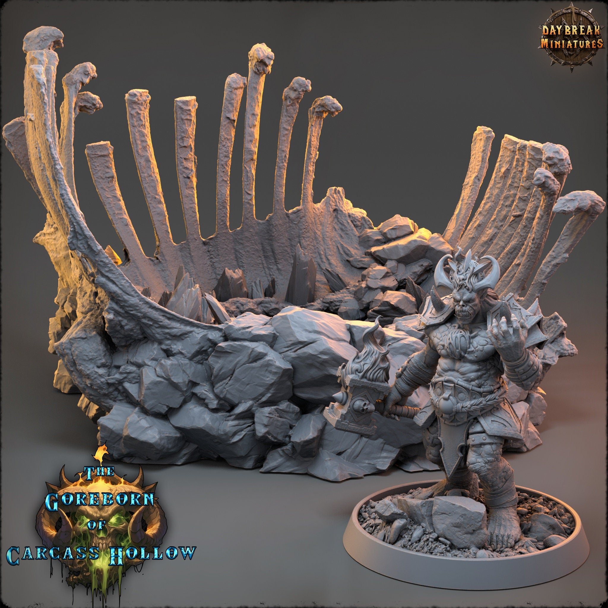 The Goreborn of Carcass Hollow - Marrow Mouth, quest for glory, DayBreak Miniatures, for Wargames, Dungeons & Dragons TTRPG