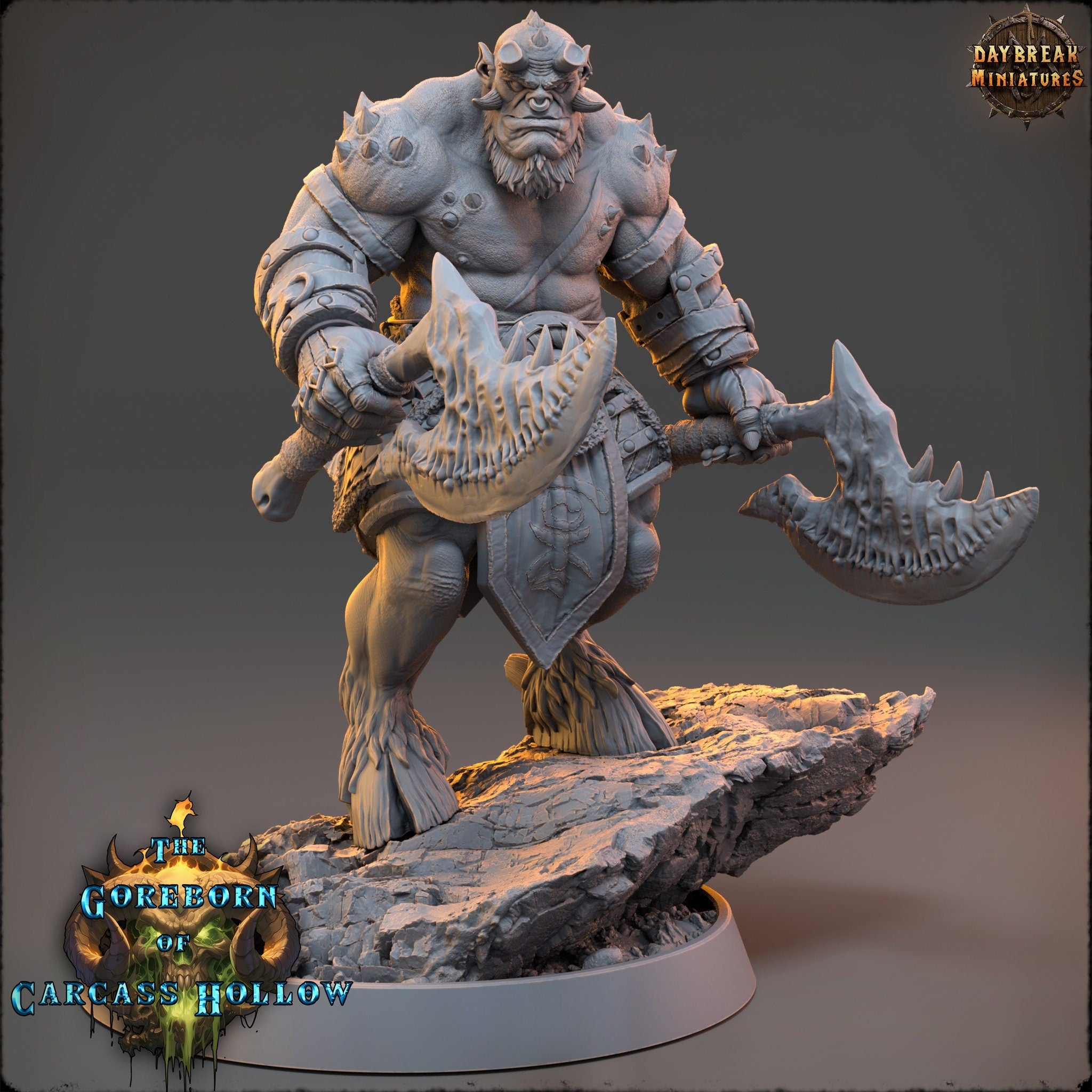 The Goreborn of Carcass Hollow - Thalrak Rynor, quest for glory, DayBreak Miniatures, for Wargames, Dungeons & Dragons TTRPG