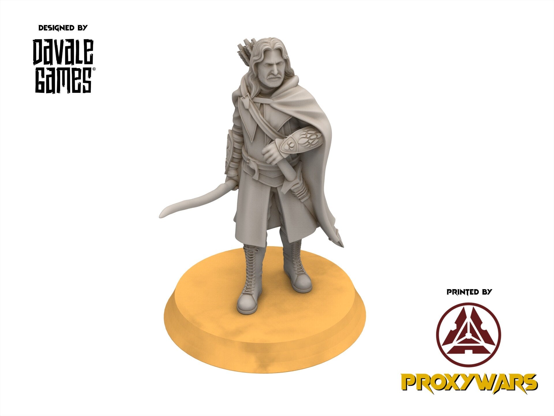 Ornor - Captain ft and mtd of the Grey Castle, Protectors of the Shire, Dune Din, Bowmen, Scouts miniatures for wargame D&D, Lotr...