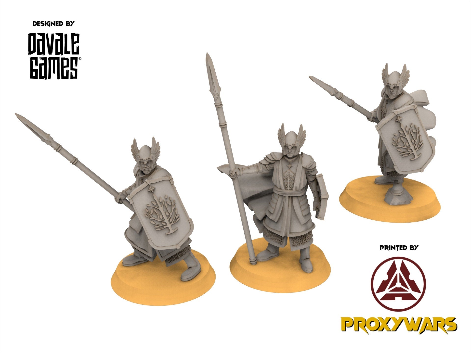 Gandor - Guards of the Grey Tree on foot, Protectors of the Shire, Dune Din, Merbury, Bowmen, Scouts miniatures for wargame D&D, Lotr...